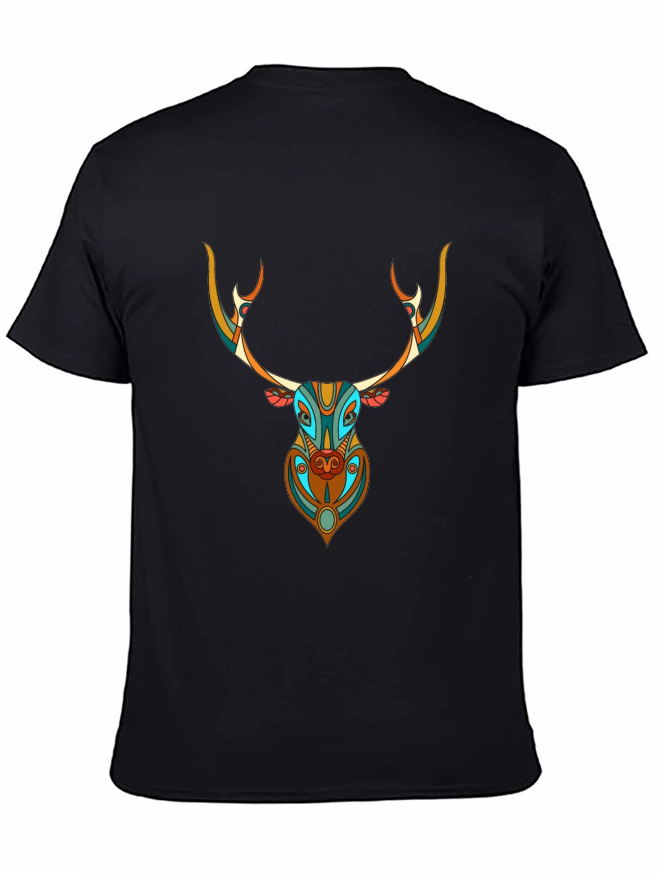 Geometric Deer Graphic Tee - Unique Style