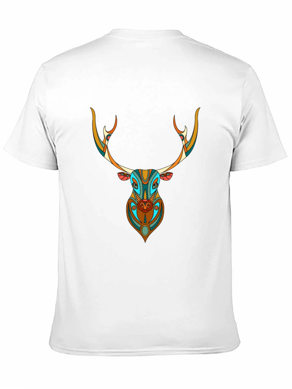 Geometric Deer Graphic Tee - Unique Style