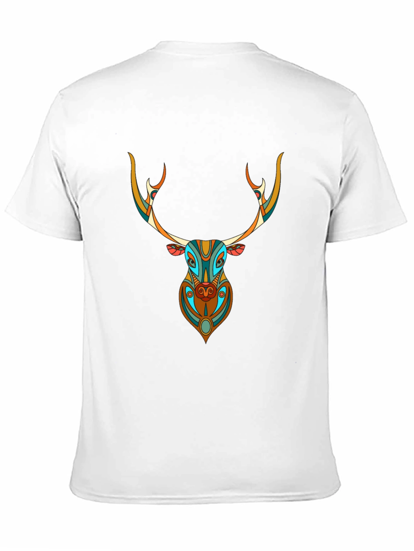 Geometric Deer Graphic Tee - Unique Style