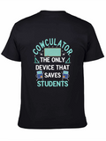 Cowculator Student Humor Black T-Shirt