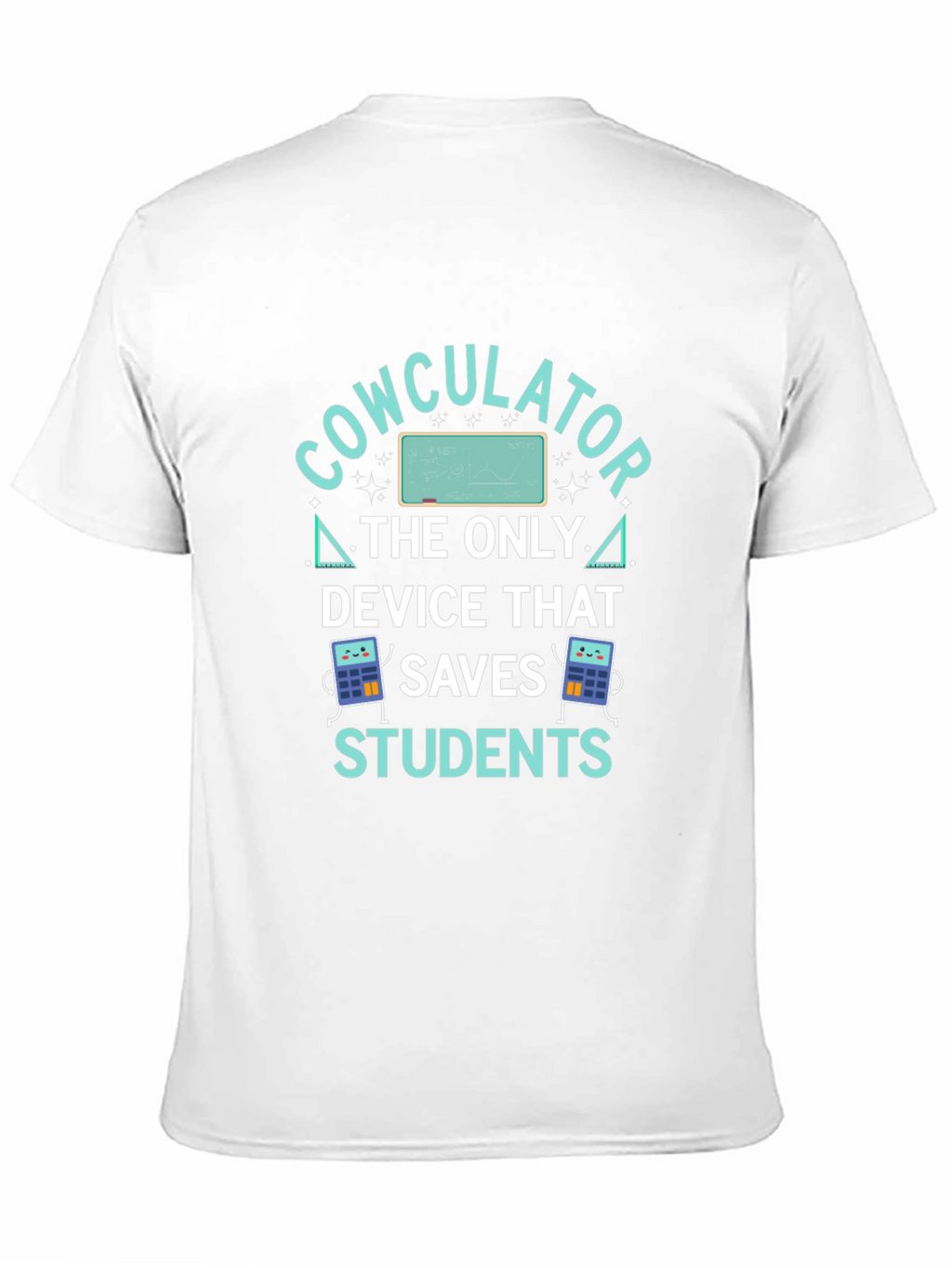 Cowculator Student Humor Black T-Shirt