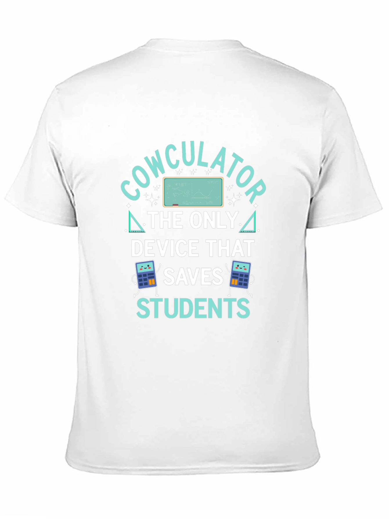 Cowculator Student Humor Black T-Shirt