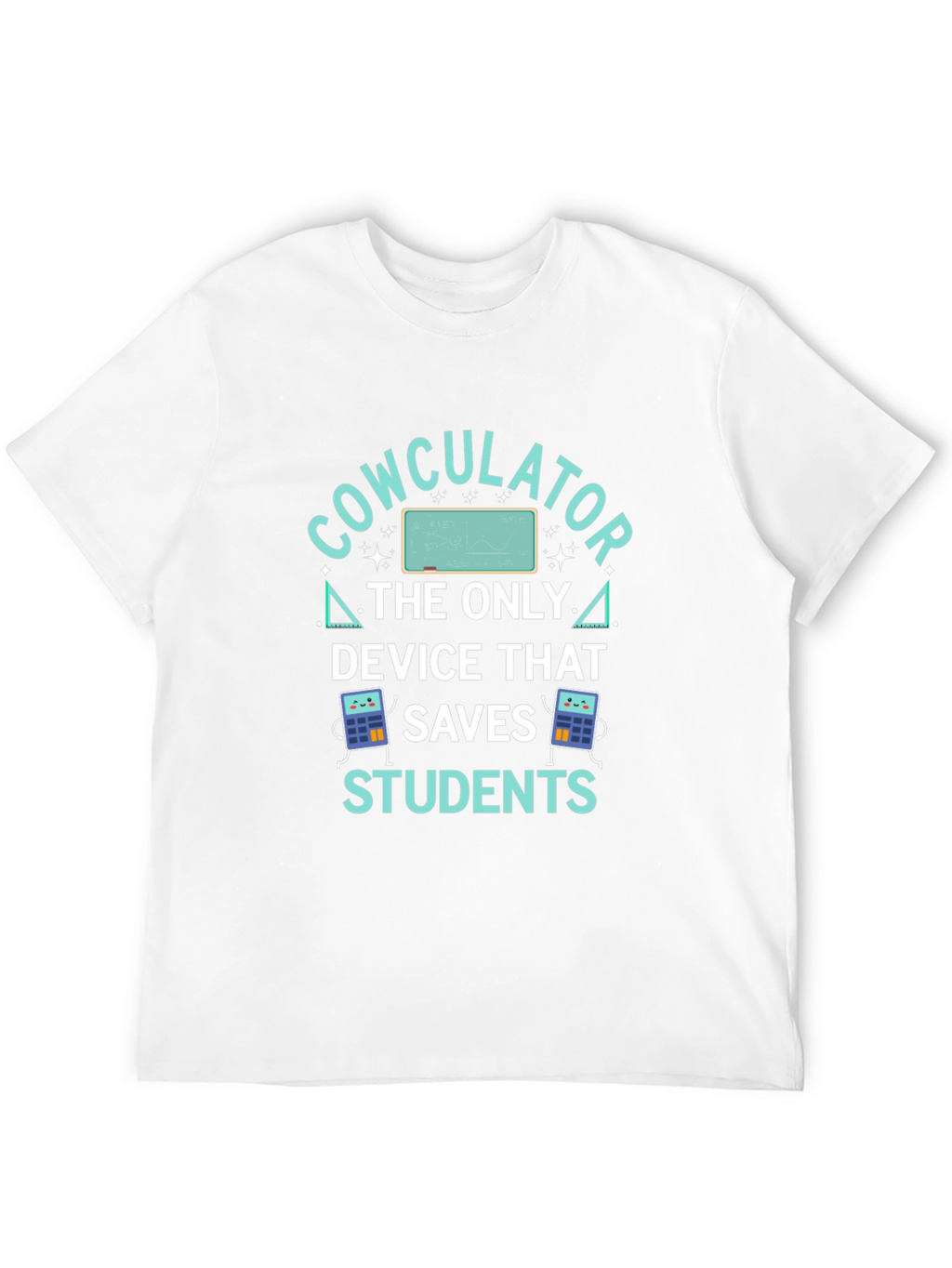 Cowculator Student Humor Black T-Shirt