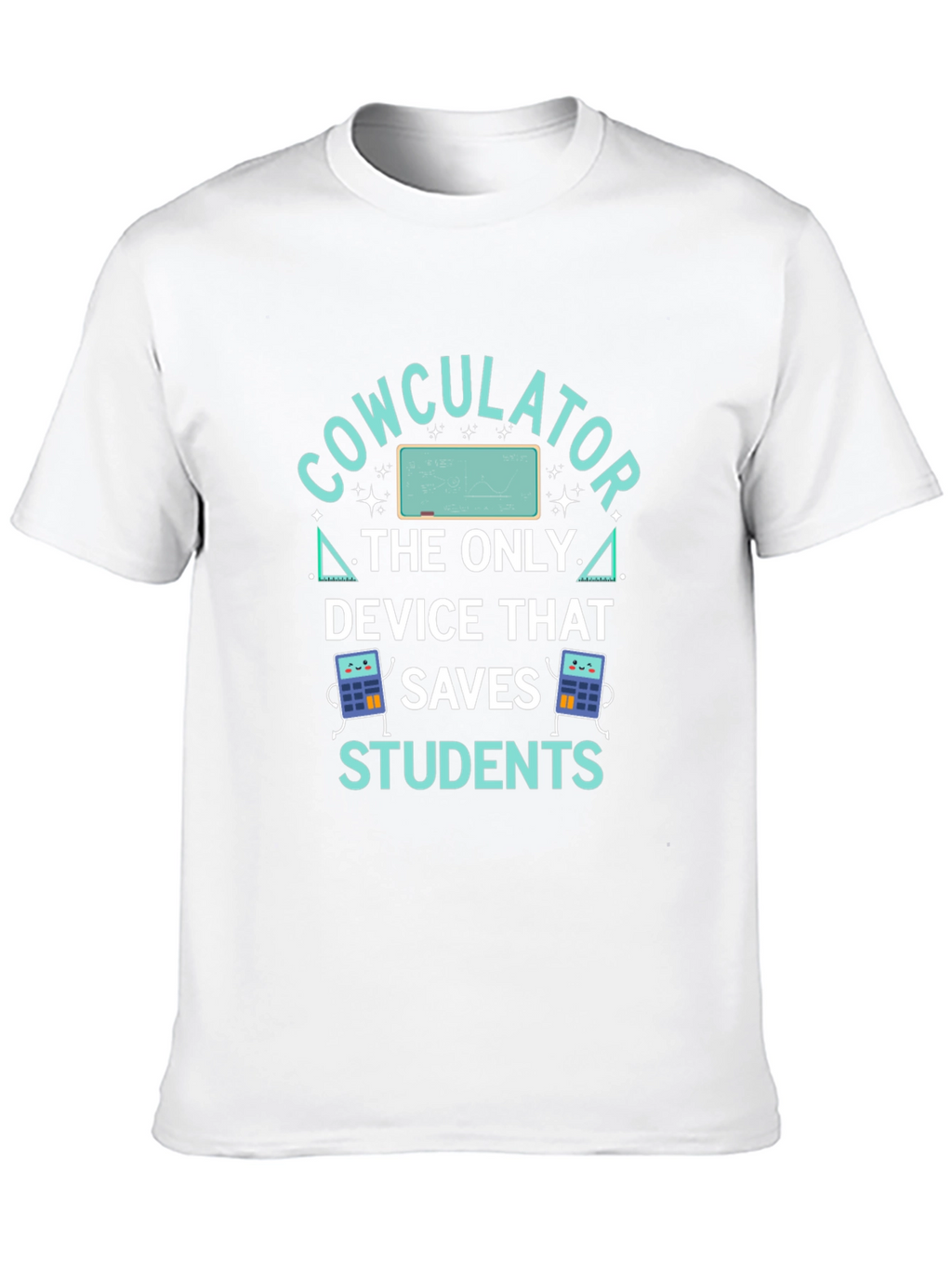 Cowculator Student Humor Black T-Shirt