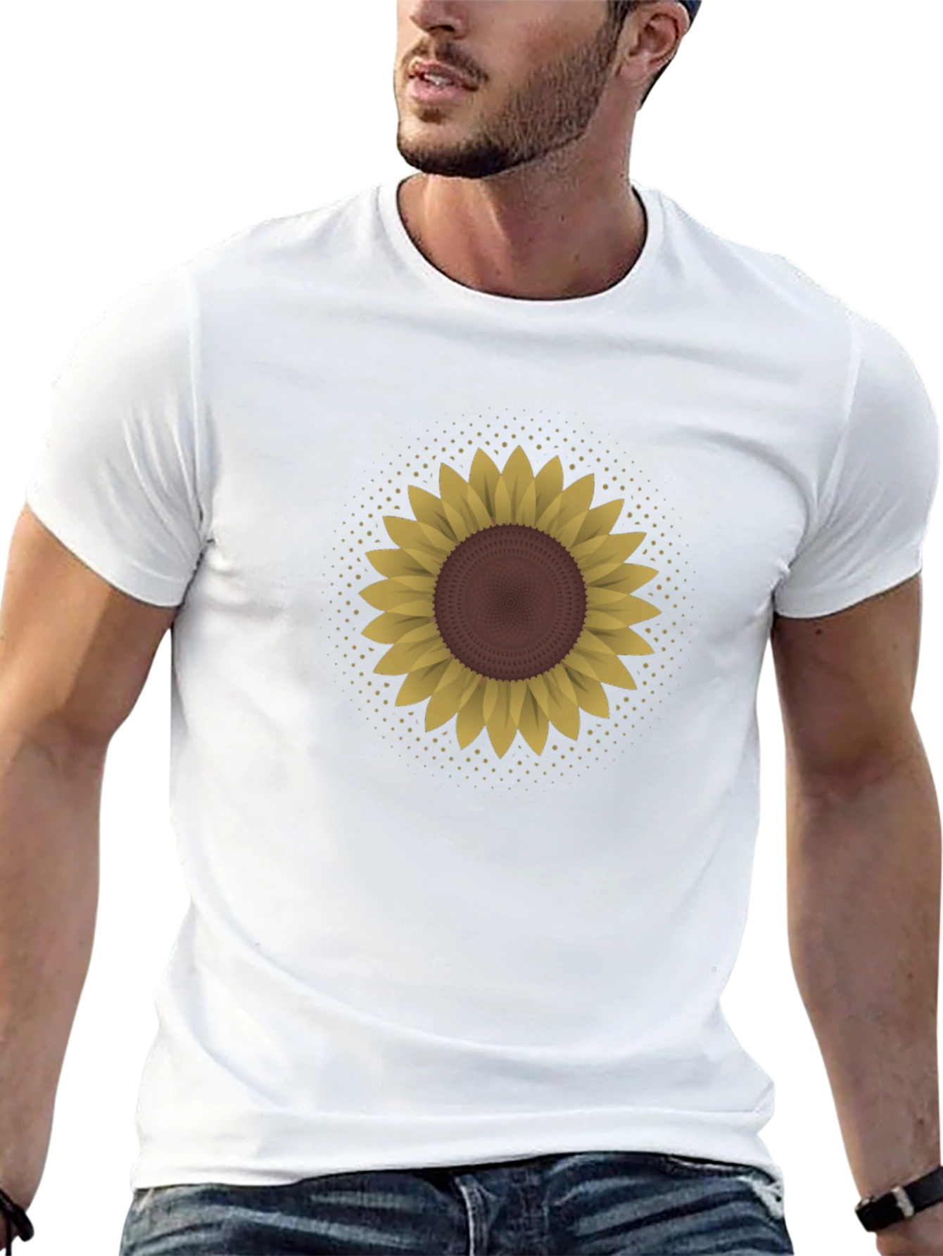 Sunflower Graphic T-Shirt - Stylish Mens Tee