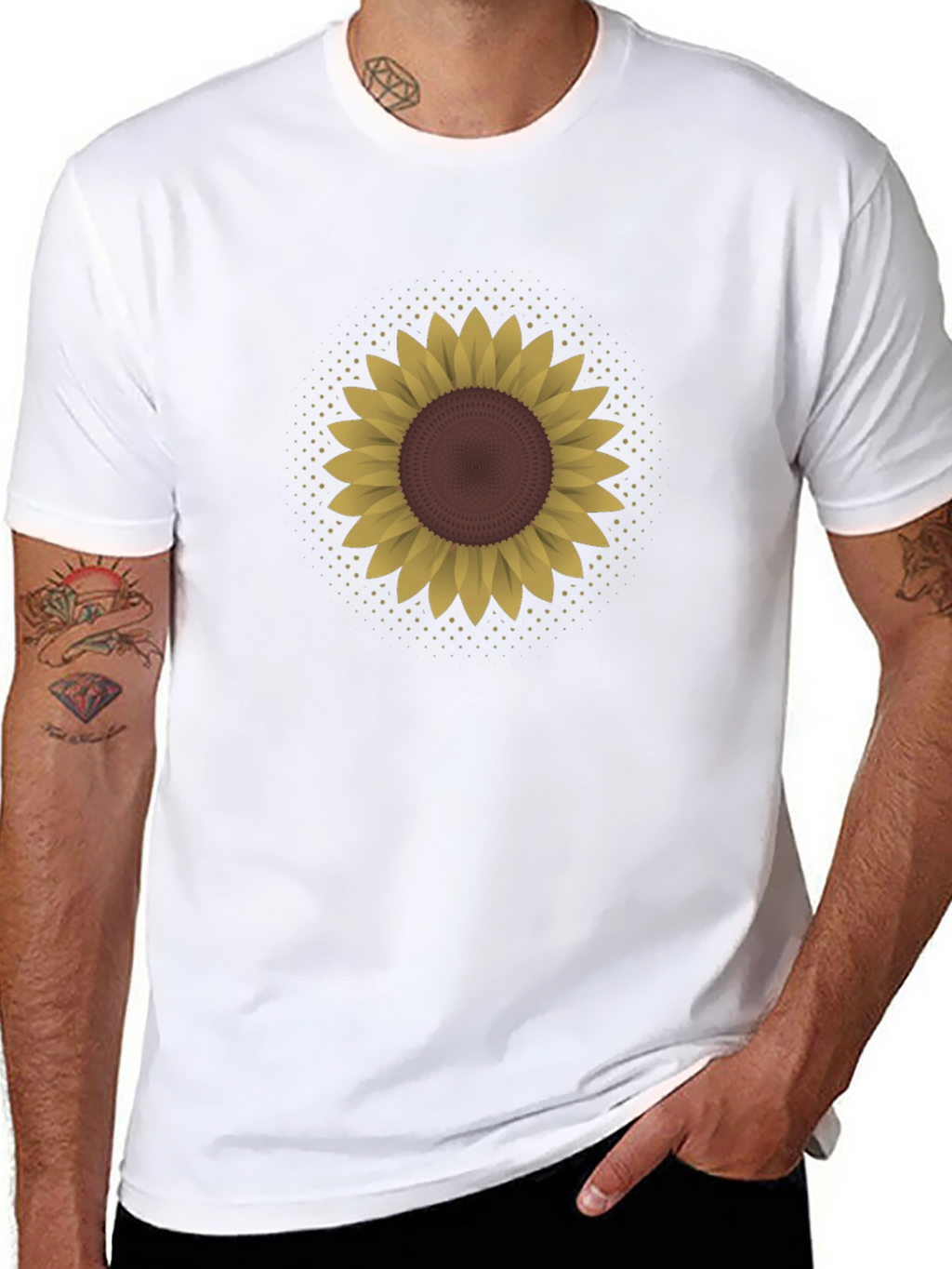Sunflower Graphic T-Shirt - Stylish Mens Tee