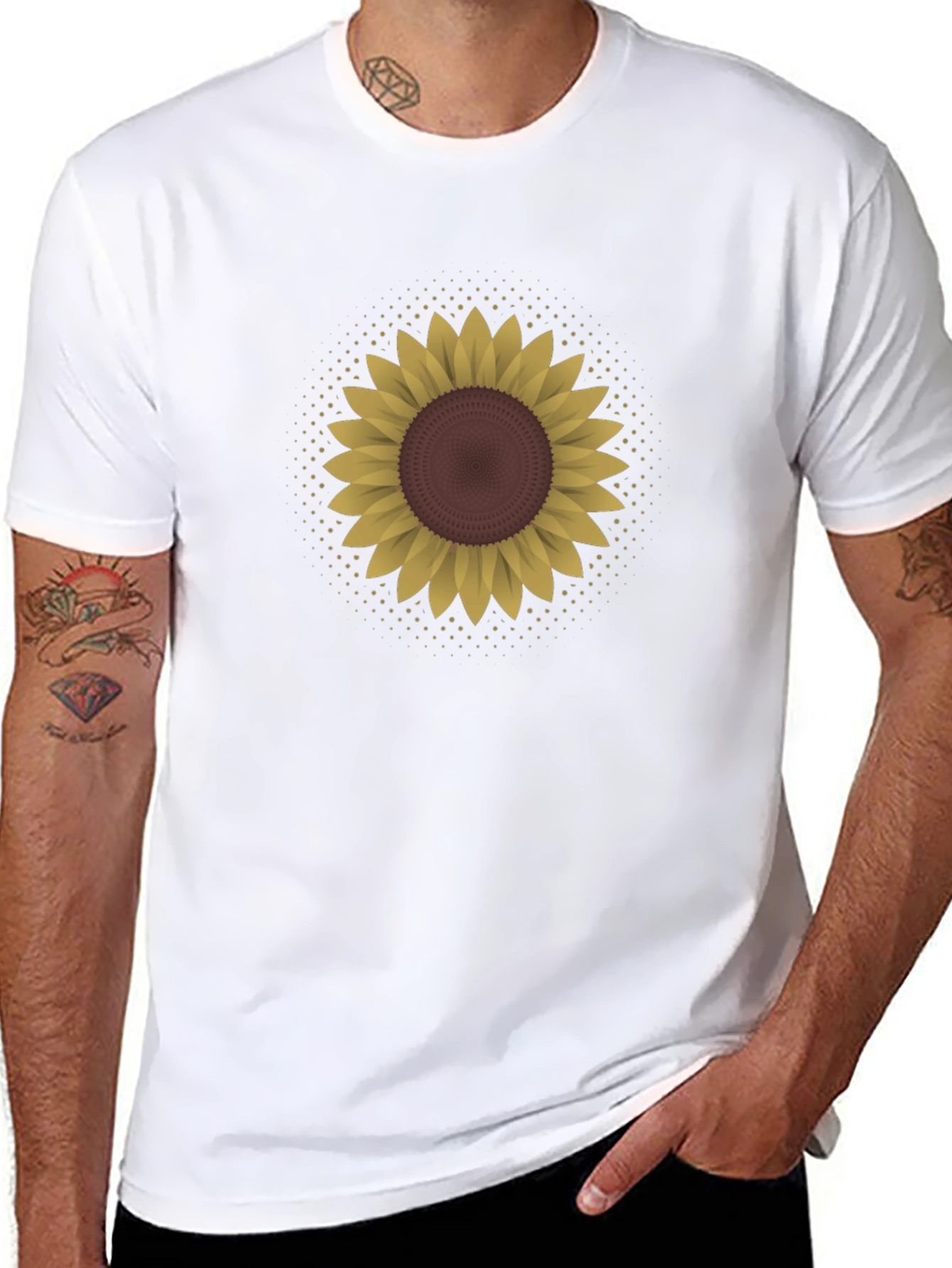 Sunflower Graphic T-Shirt - Stylish Mens Tee