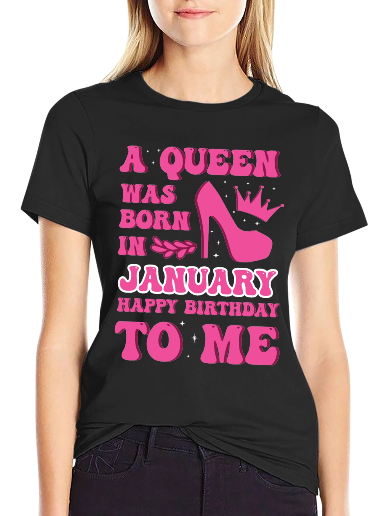 A Queen Was Born In January T-Shirt