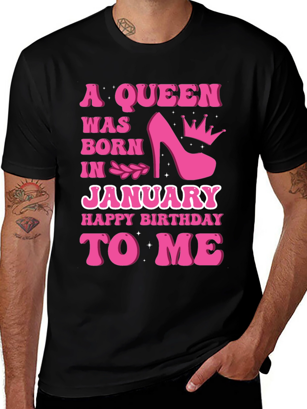 A Queen Was Born In January T-Shirt
