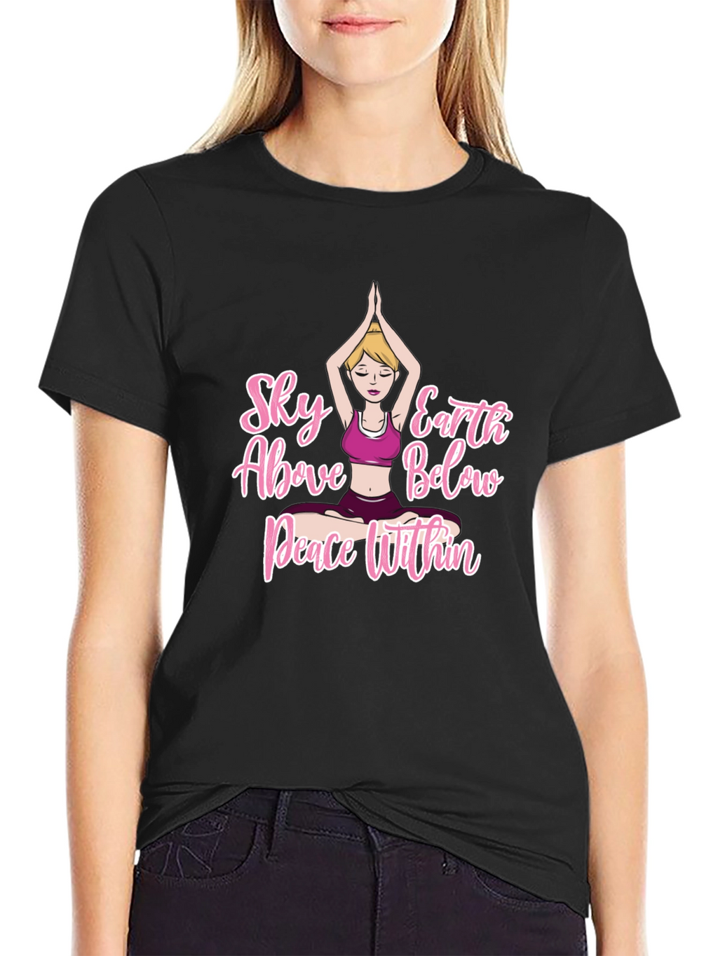Yoga Peace Within Graphic T-Shirt