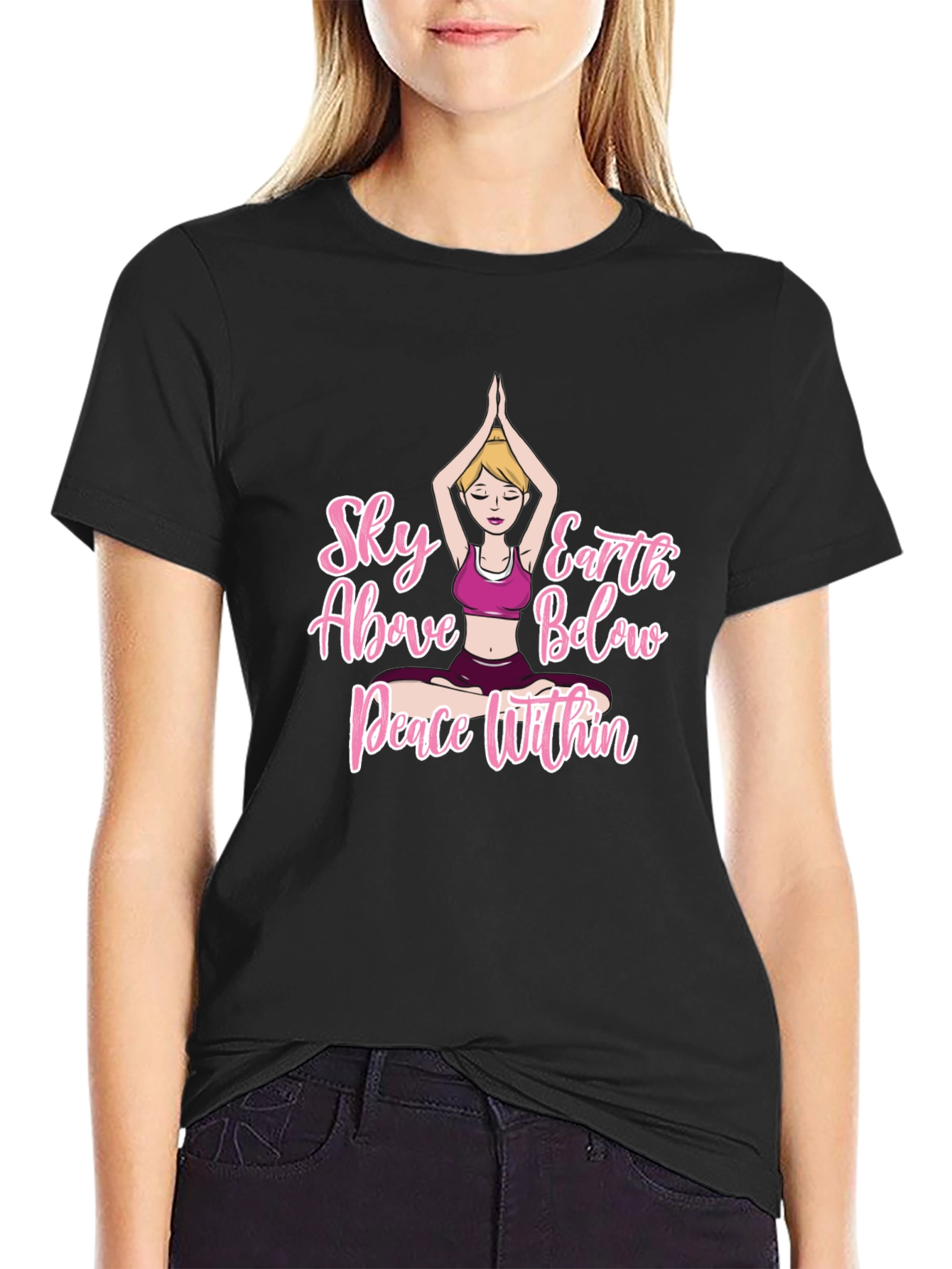 Yoga Peace Within Graphic T-Shirt