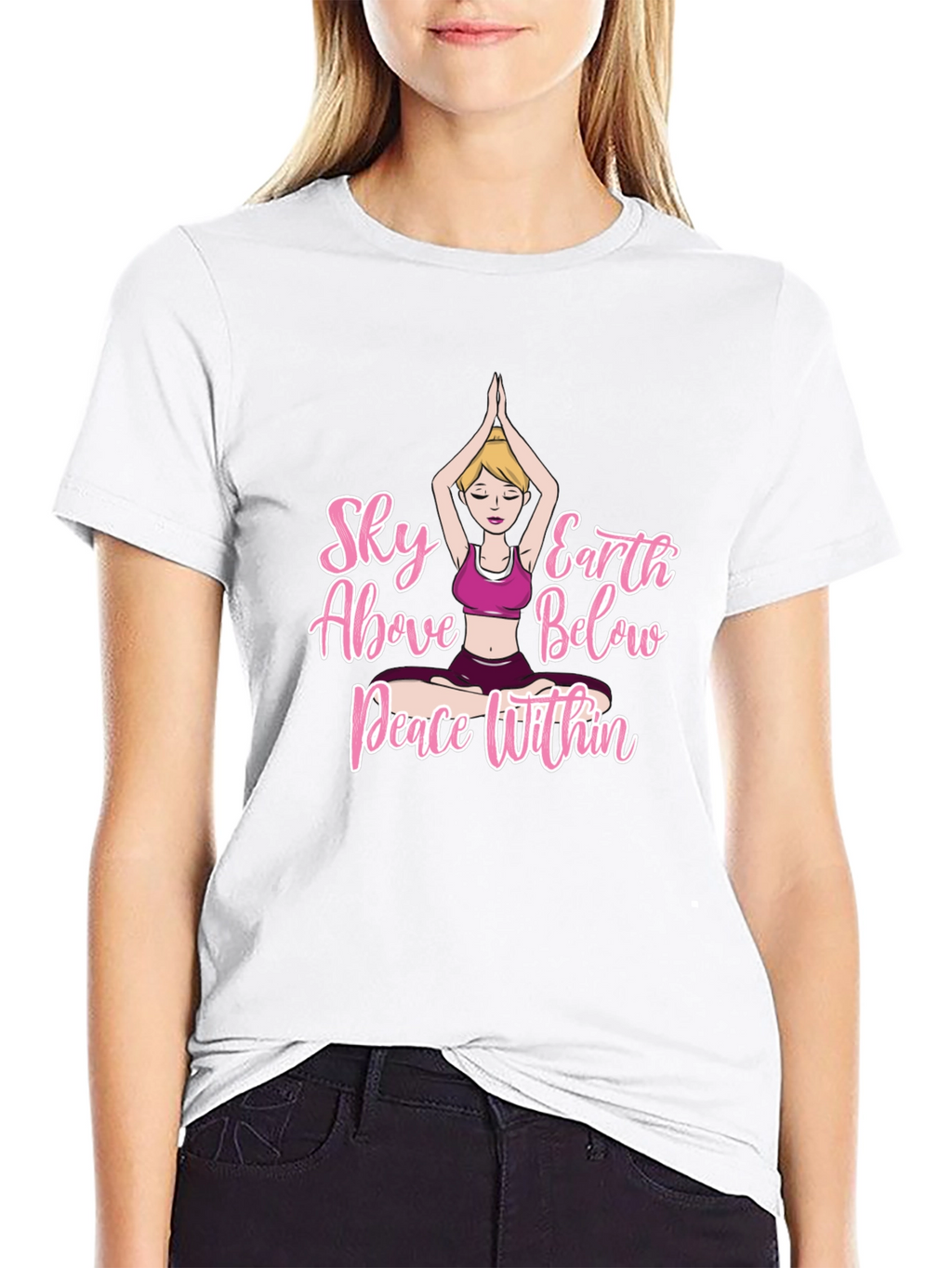 Yoga Peace Within Graphic T-Shirt