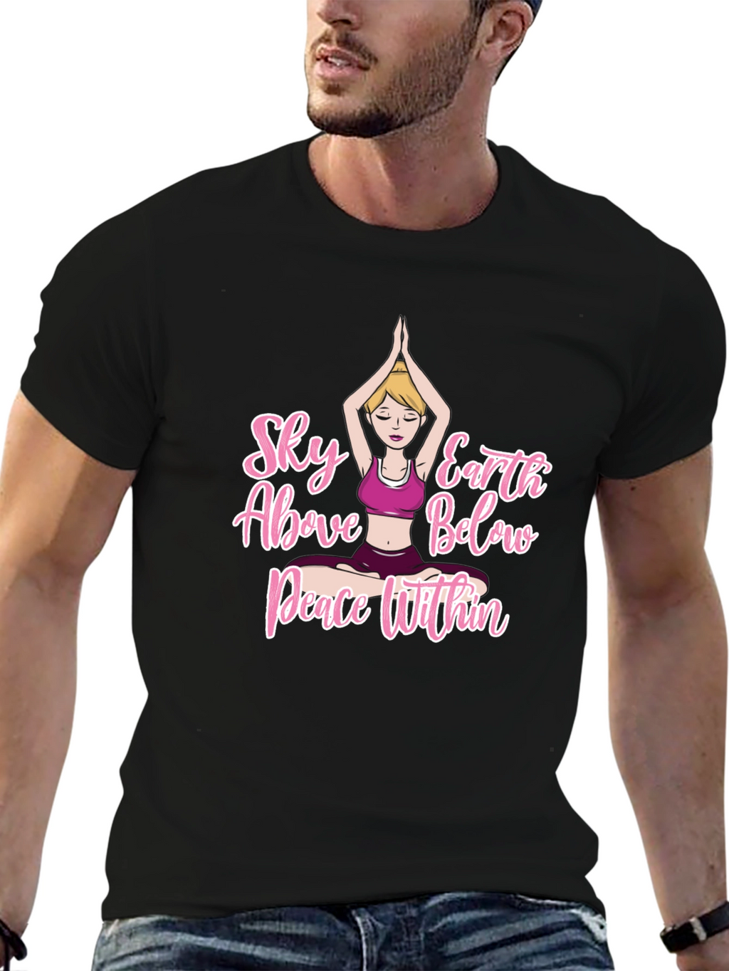 Yoga Peace Within Graphic T-Shirt