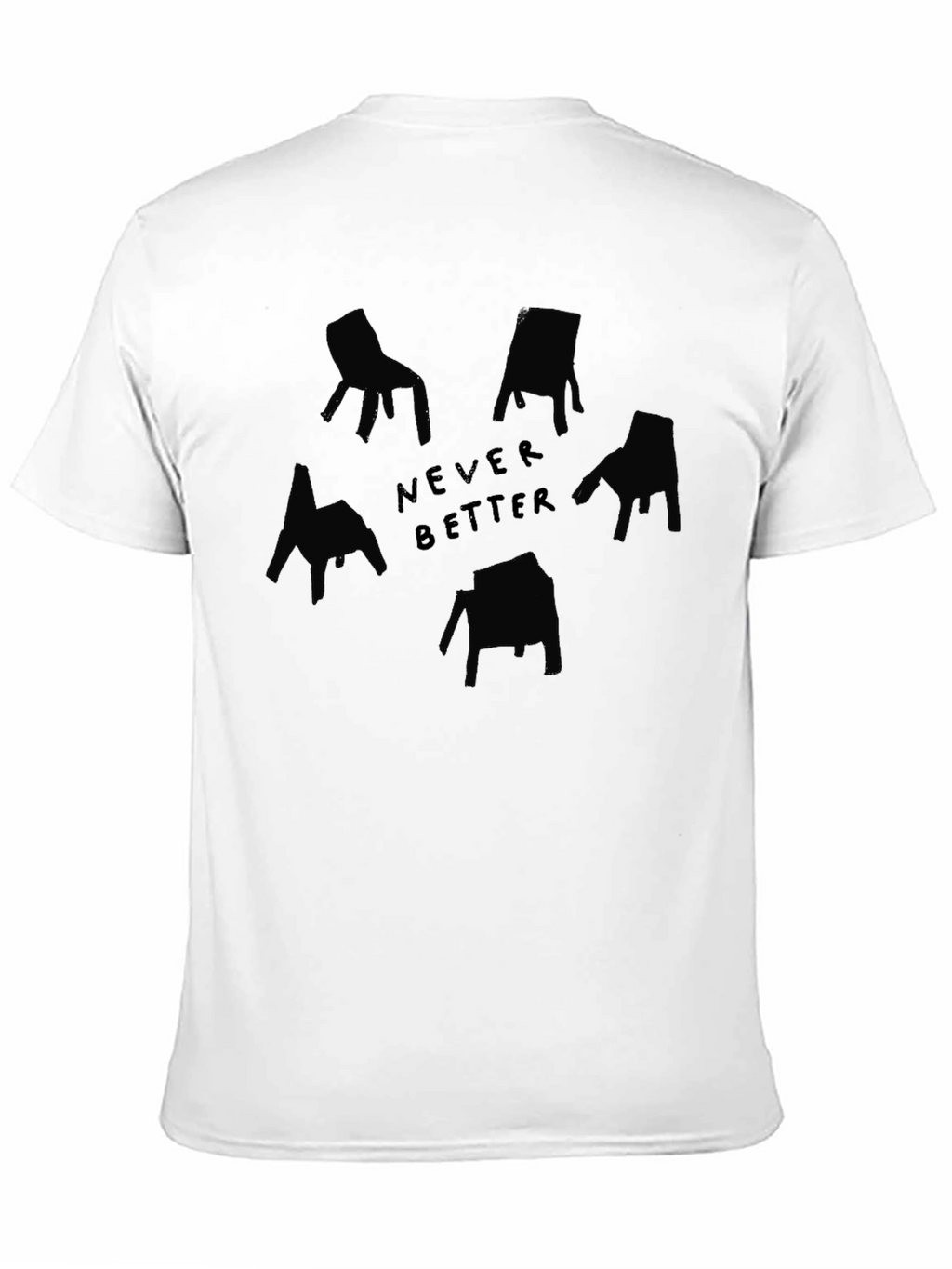 Never Better Chair Graphic Black T-Shirt
