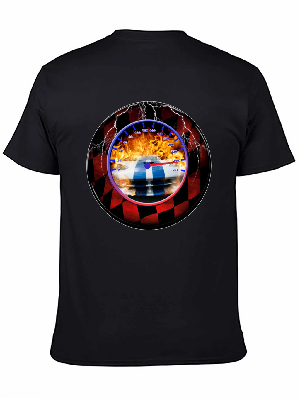 Racing Car Speedometer Graphic T-Shirt