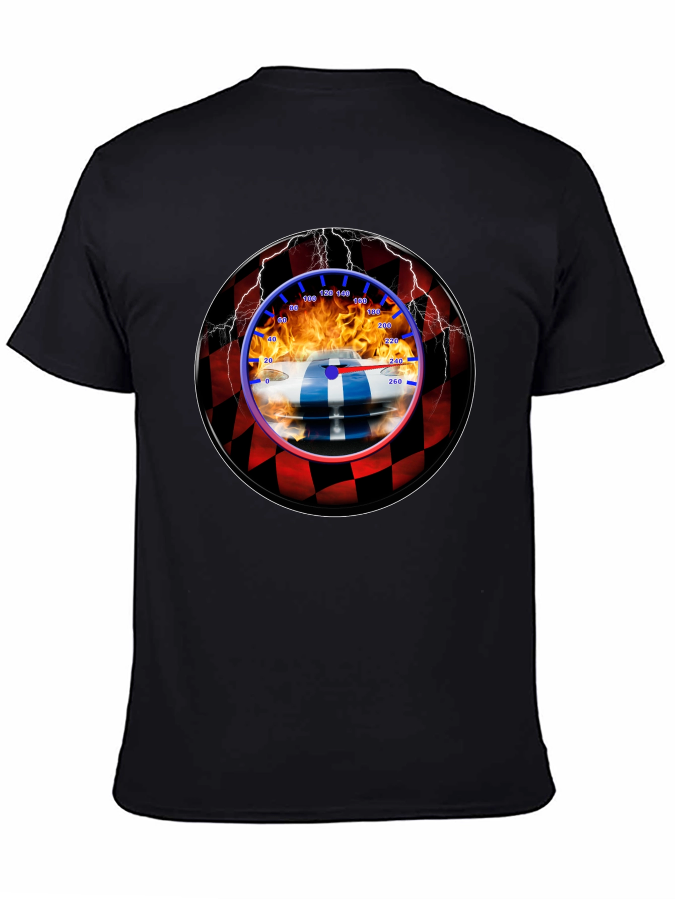 Racing Car Speedometer Graphic T-Shirt