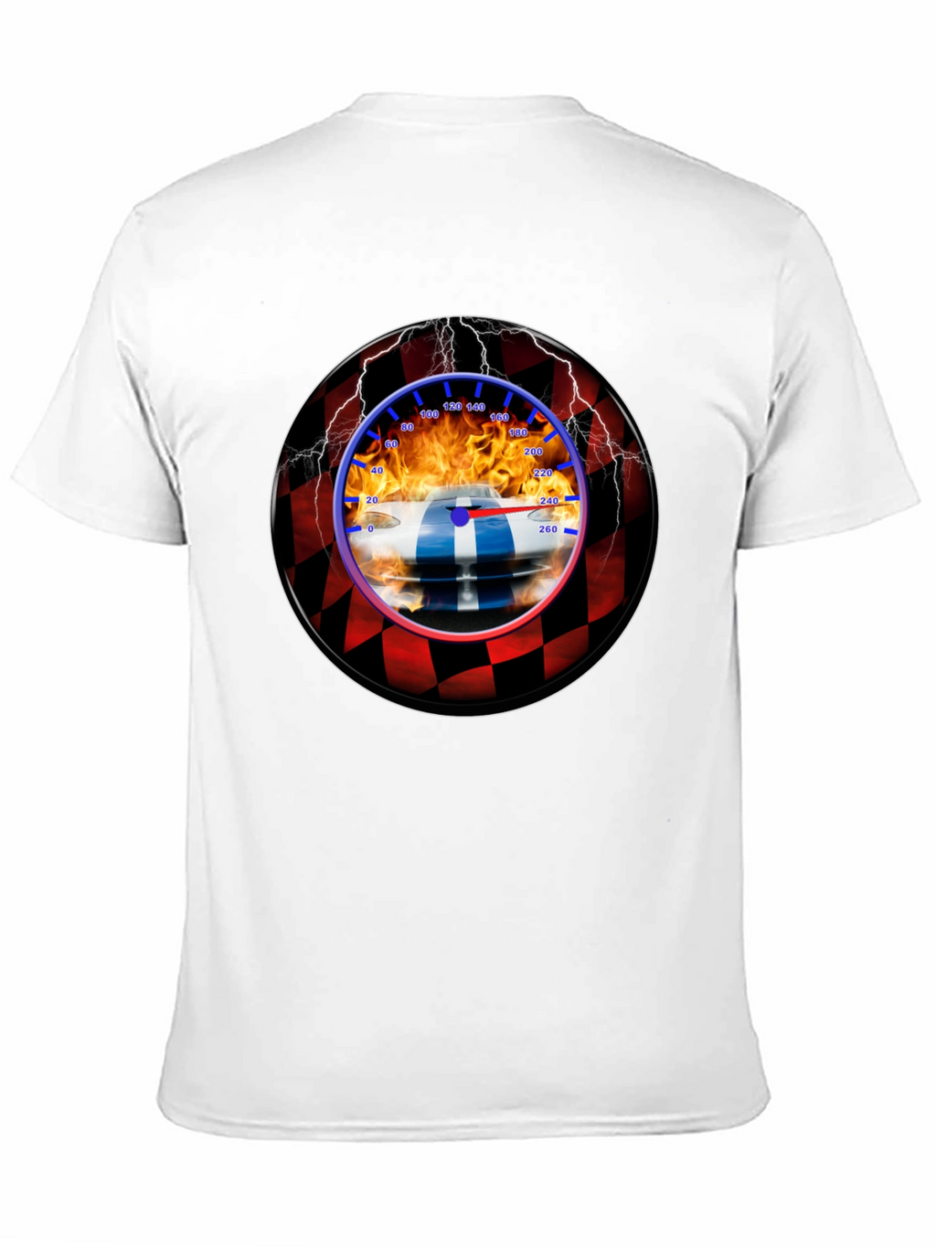 Racing Car Speedometer Graphic T-Shirt