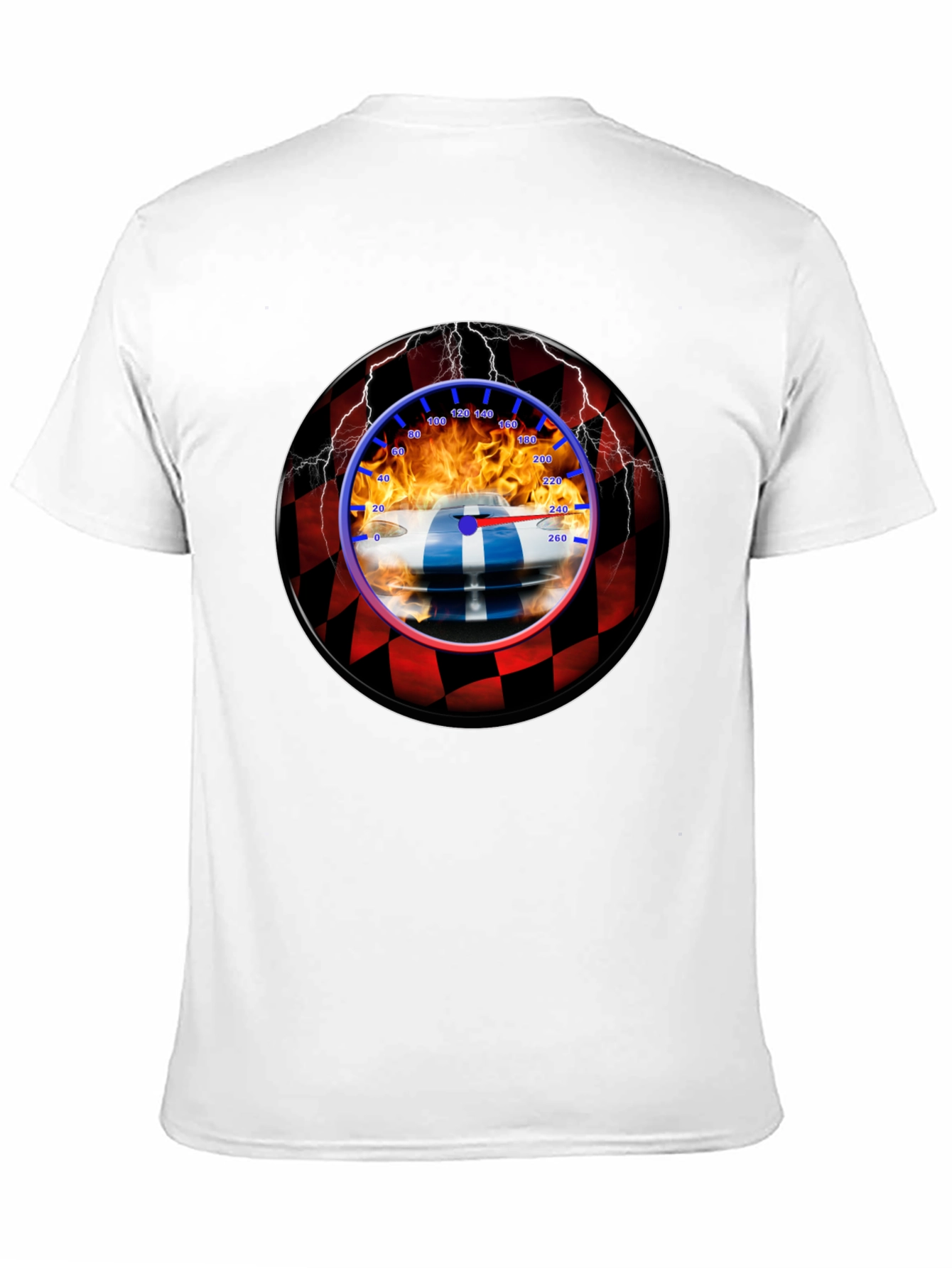 Racing Car Speedometer Graphic T-Shirt