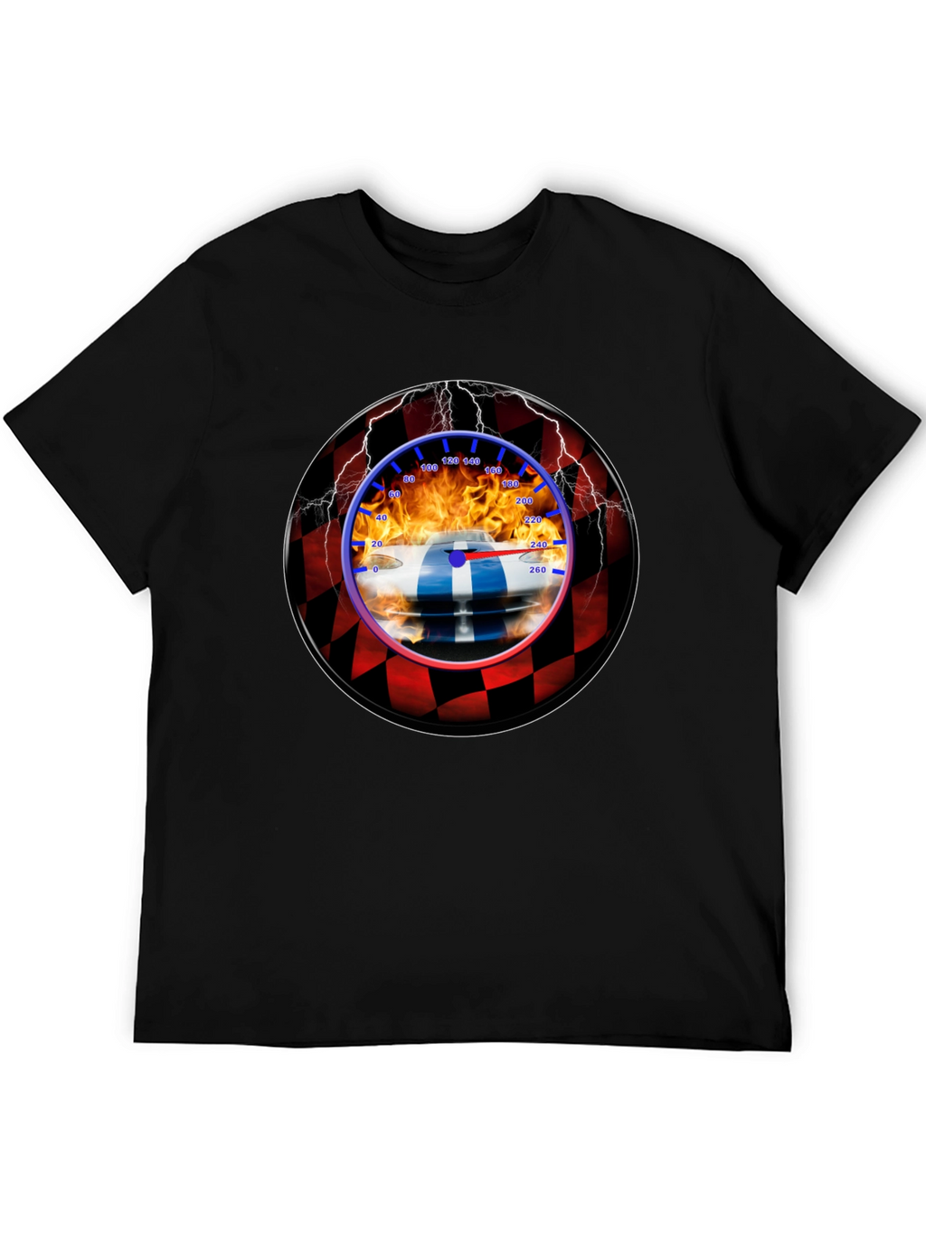 Racing Car Speedometer Graphic T-Shirt