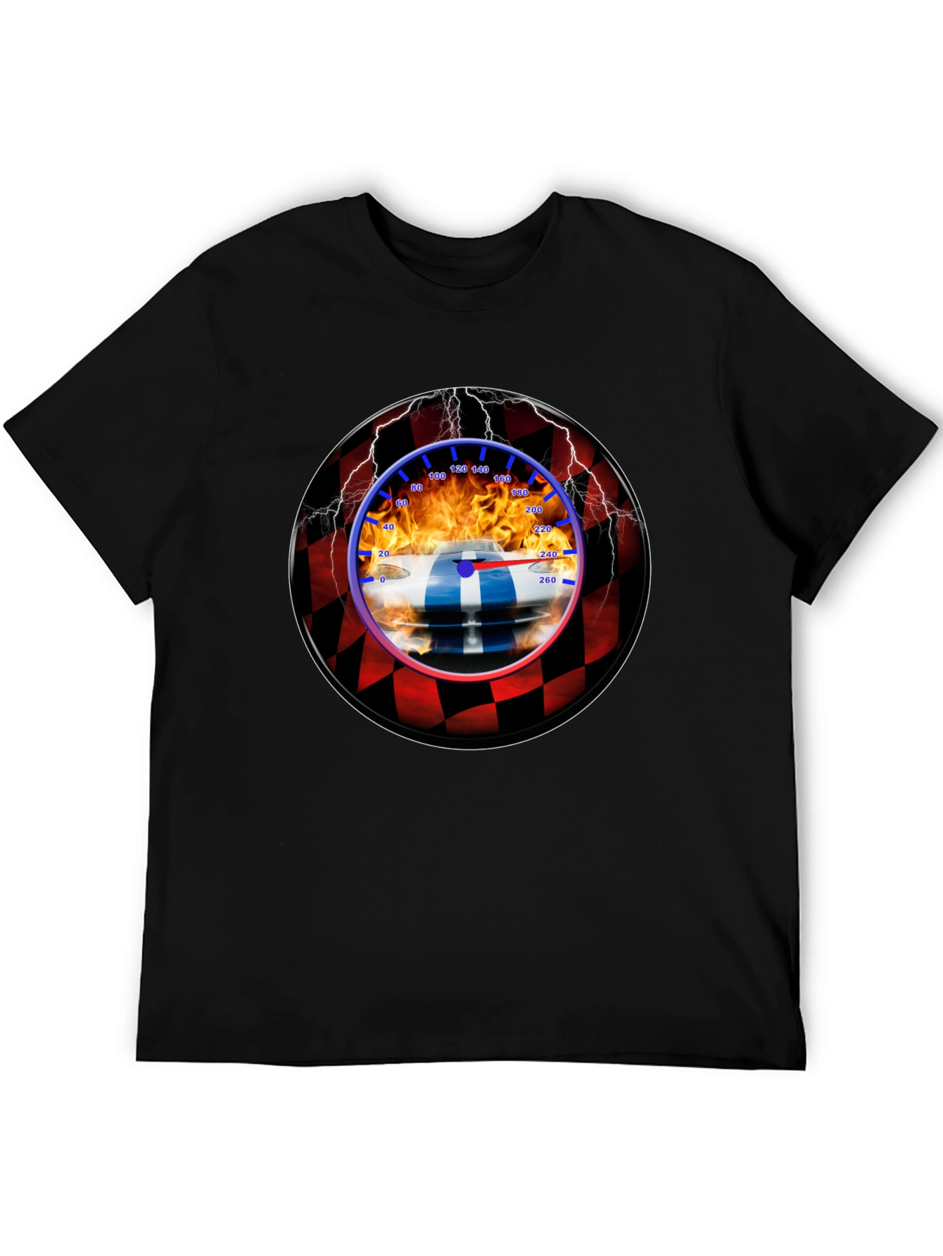 Racing Car Speedometer Graphic T-Shirt