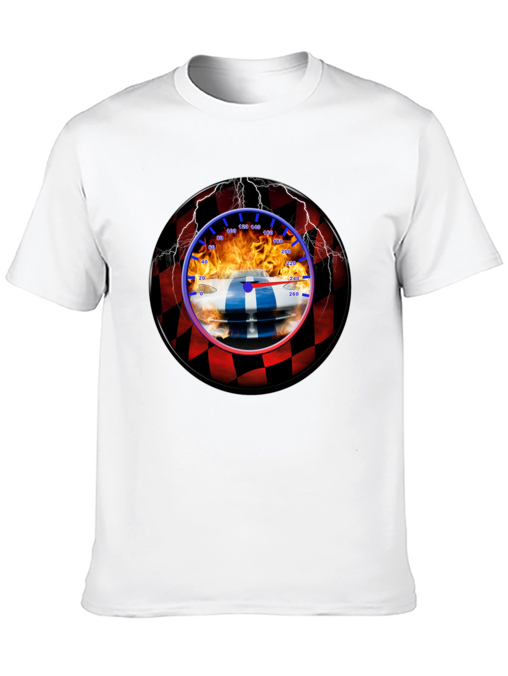 Racing Car Speedometer Graphic T-Shirt
