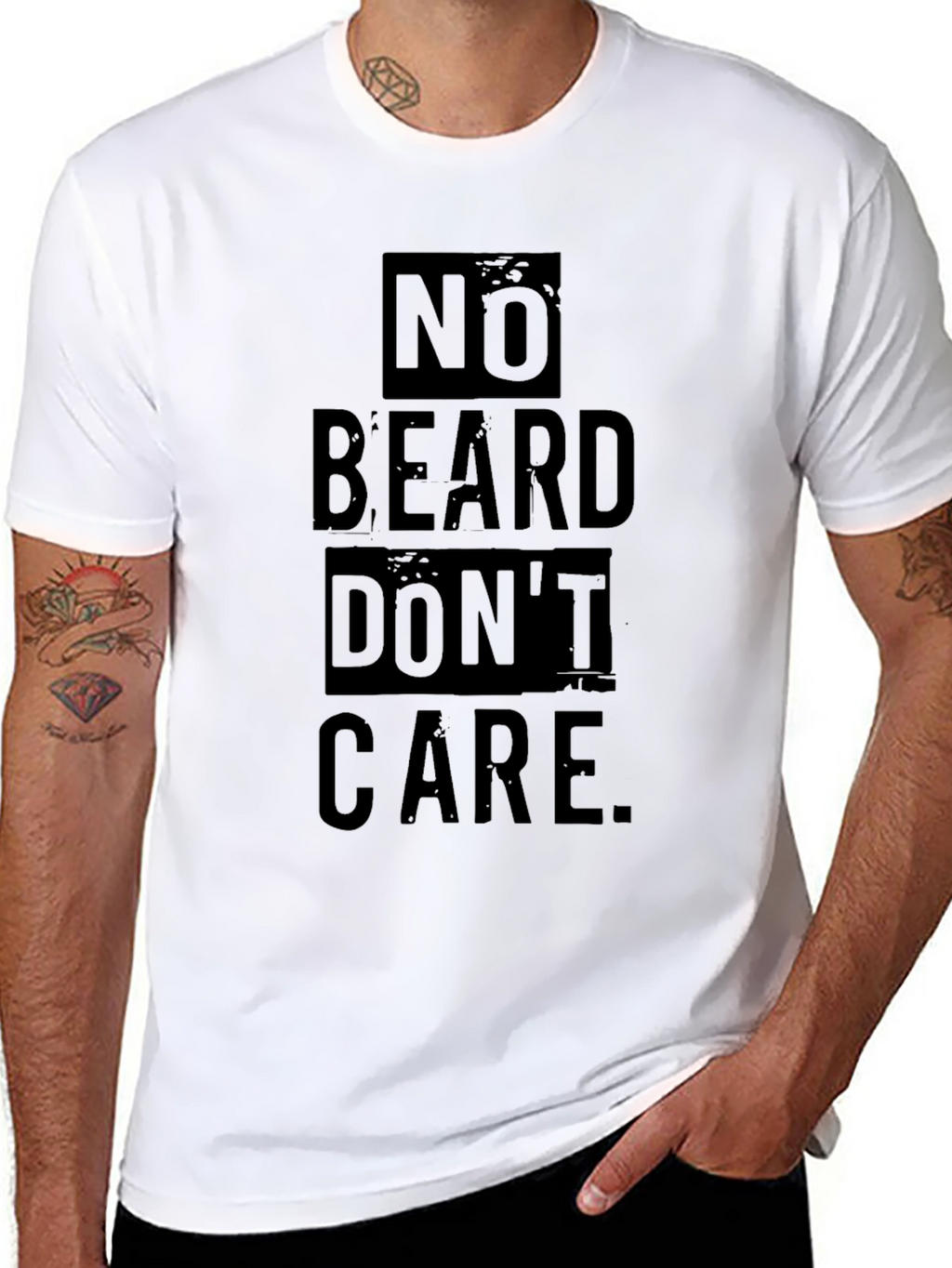 No Beard Dont Care Graphic Tee - Black
