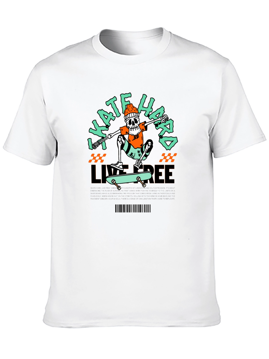 Skate Hard Live Free Graphic Tee