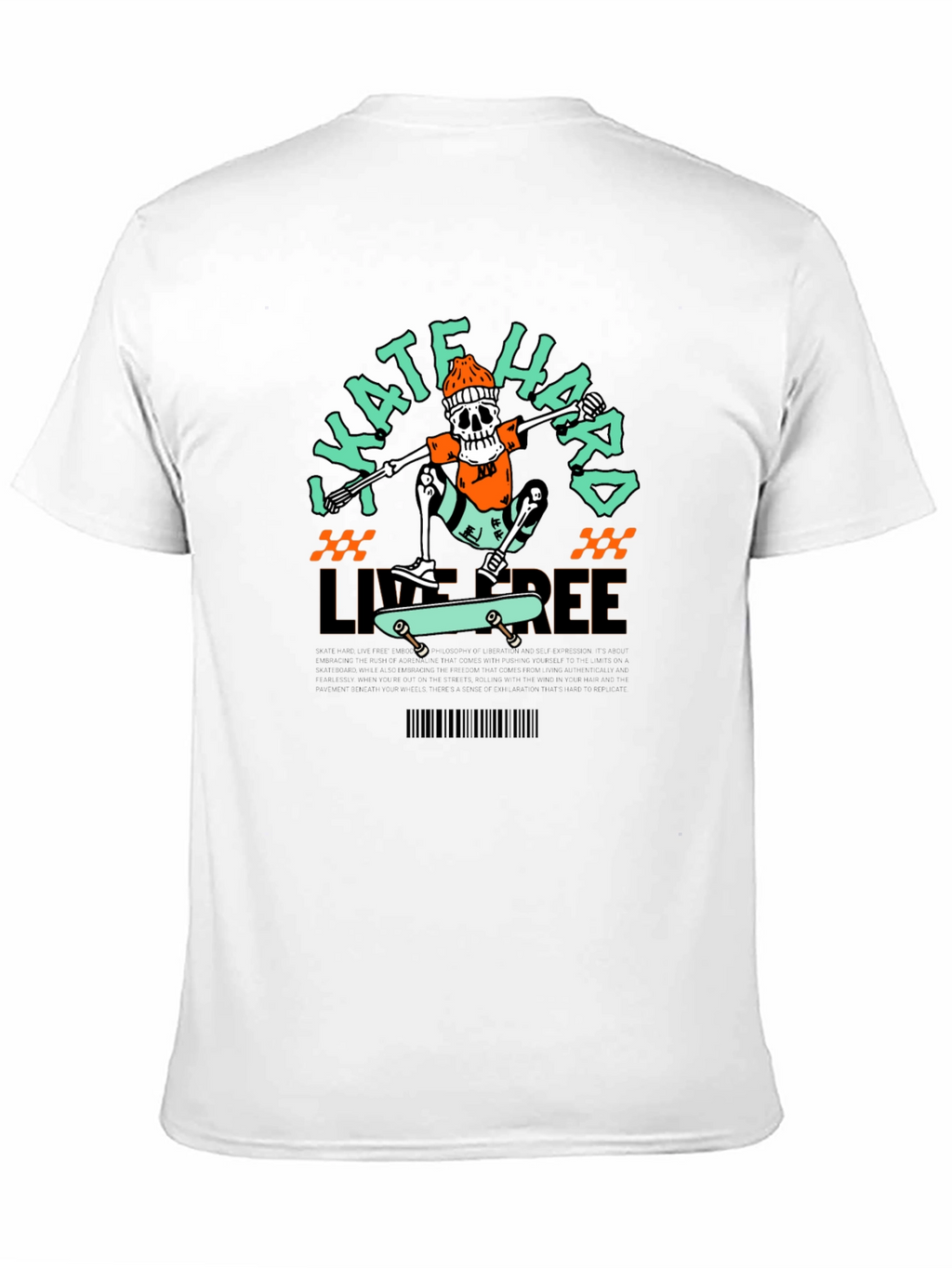 Skate Hard Live Free Graphic Tee
