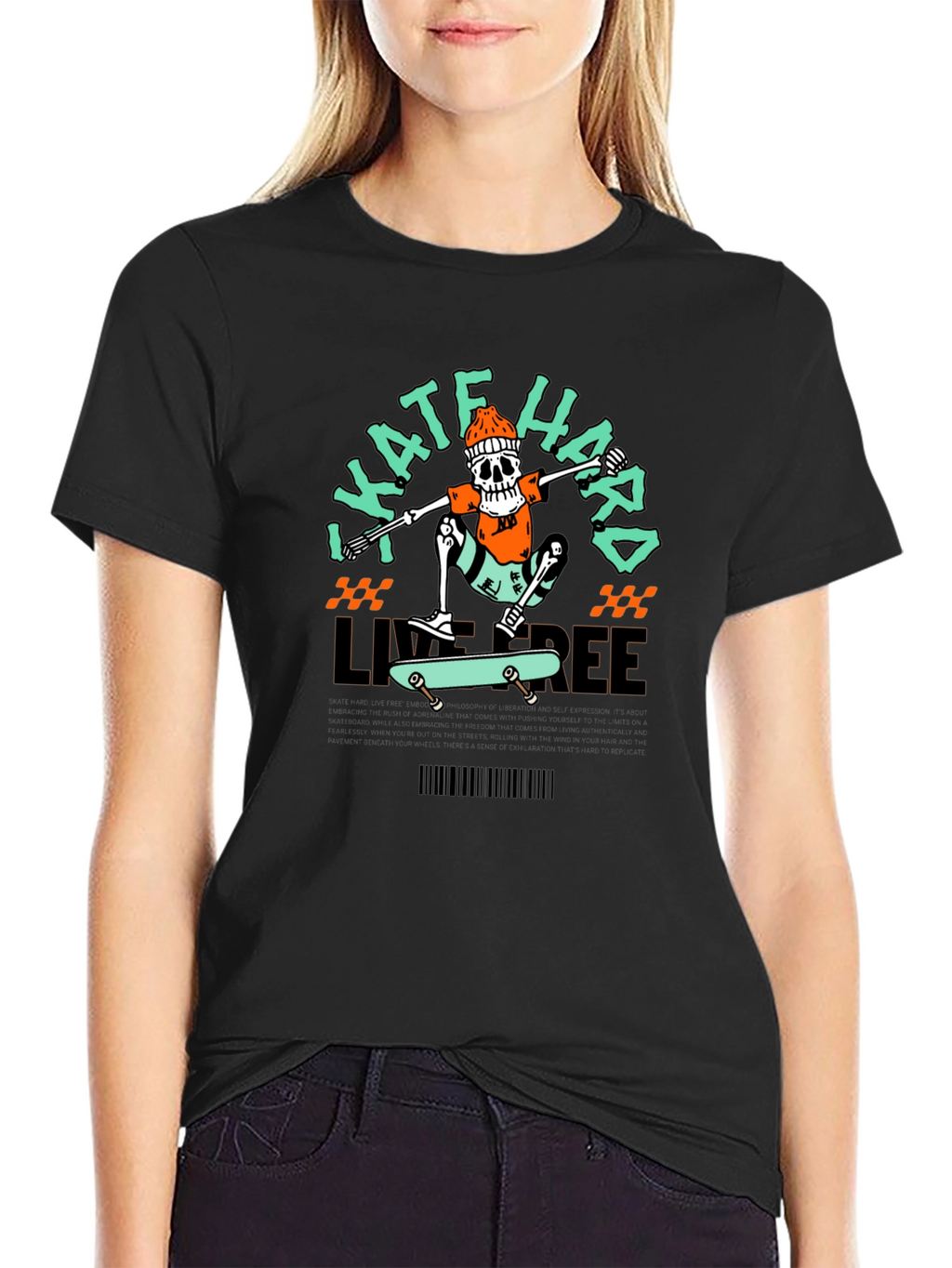 Skate Hard Live Free Graphic Tee