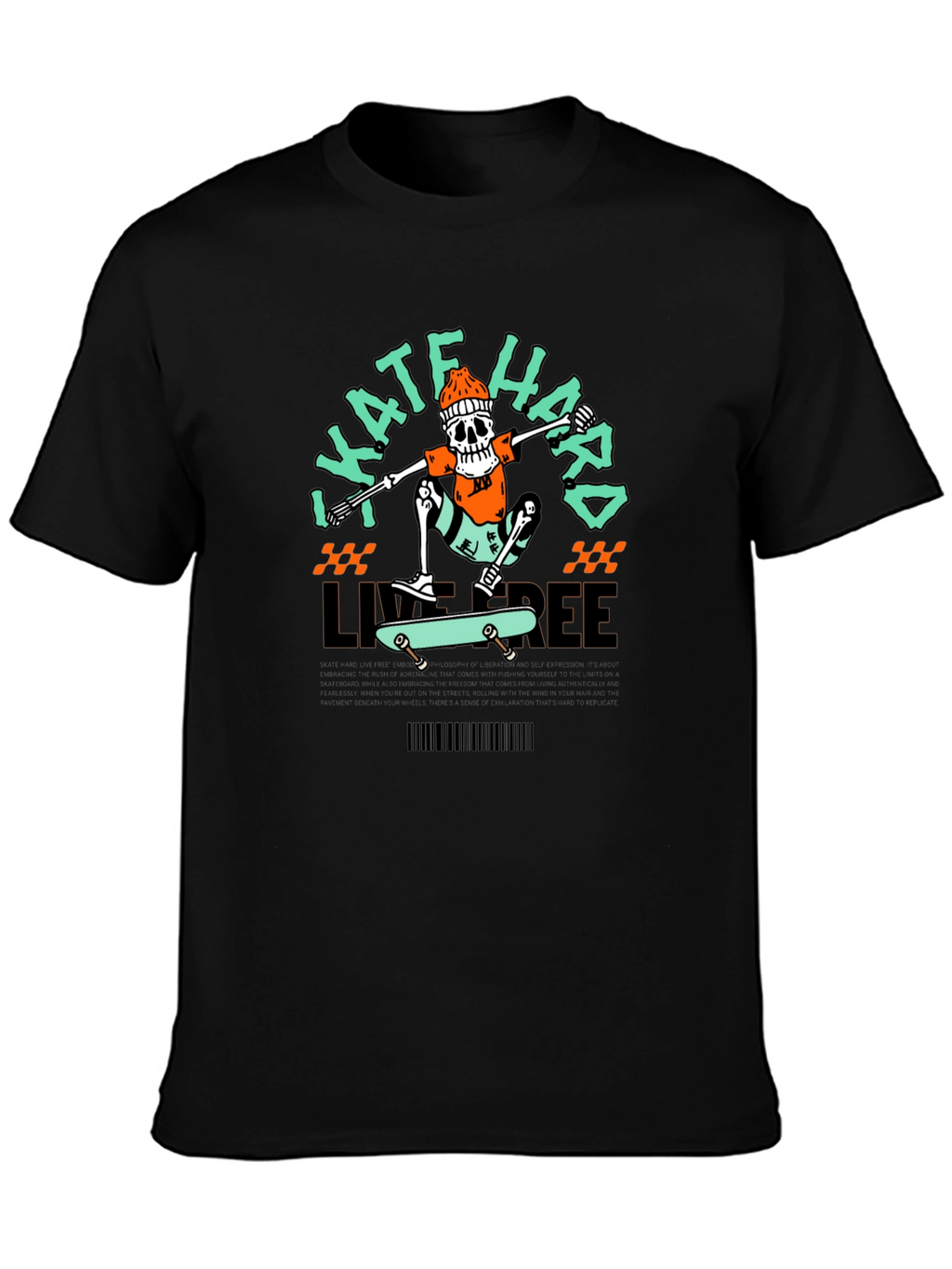 Skate Hard Live Free Graphic Tee