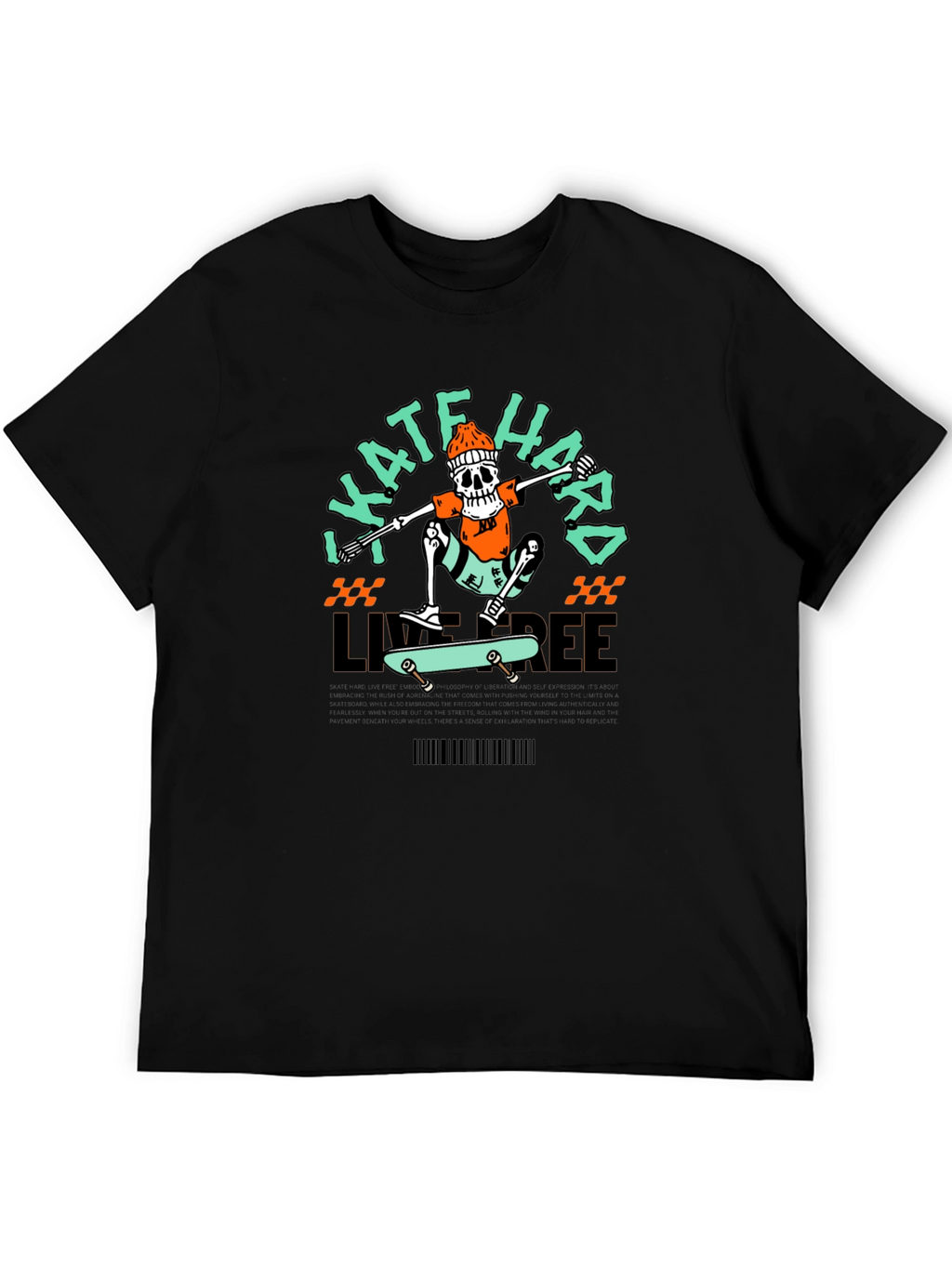 Skate Hard Live Free Graphic Tee