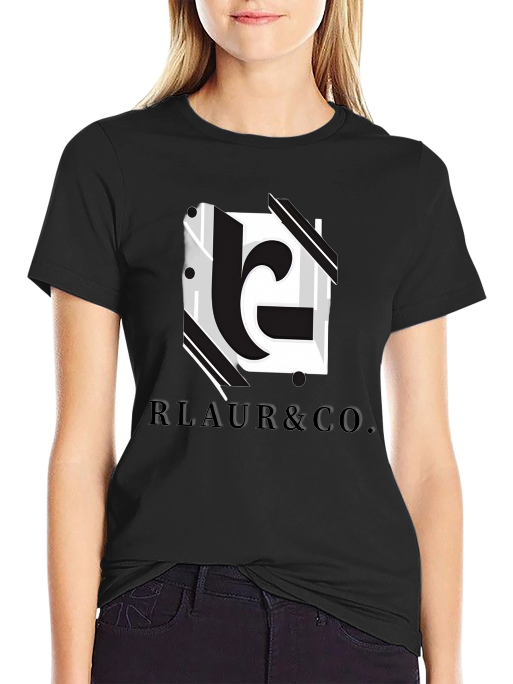 Modern Black RLAUR & CO. Graphic Tee