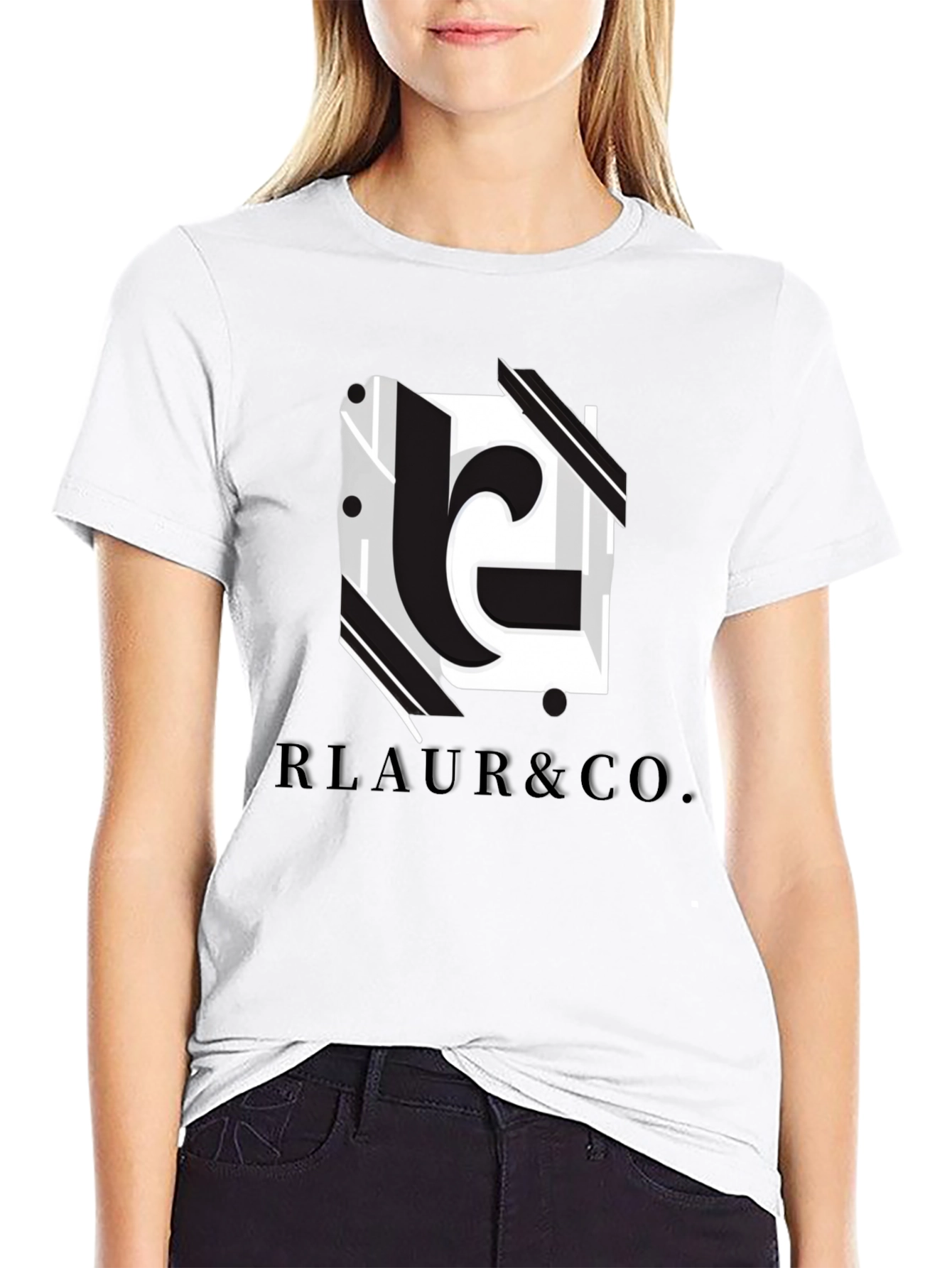 Modern Black RLAUR & CO. Graphic Tee