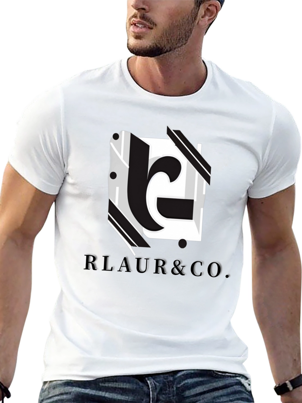 Modern Black RLAUR & CO. Graphic Tee
