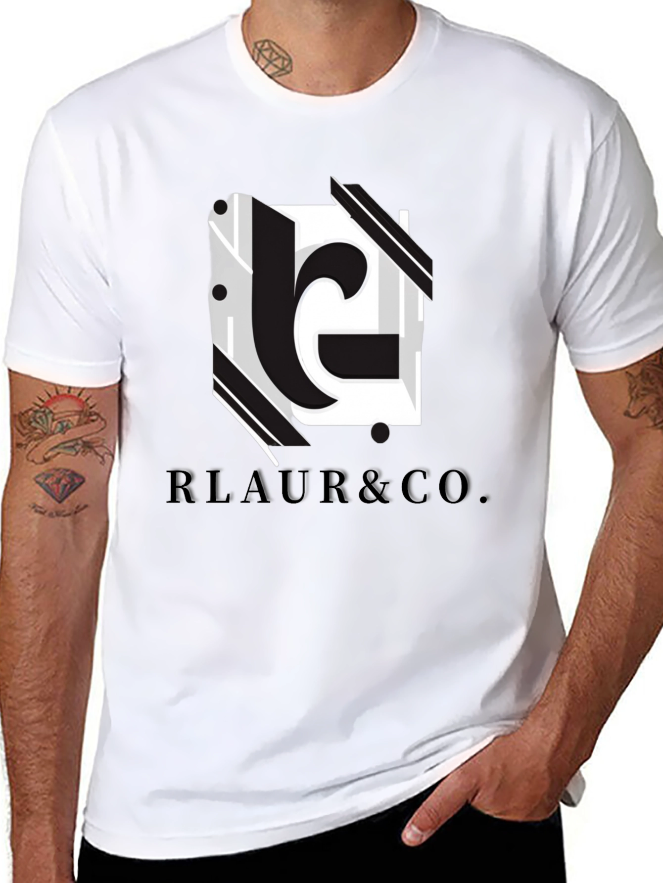 Modern Black RLAUR & CO. Graphic Tee