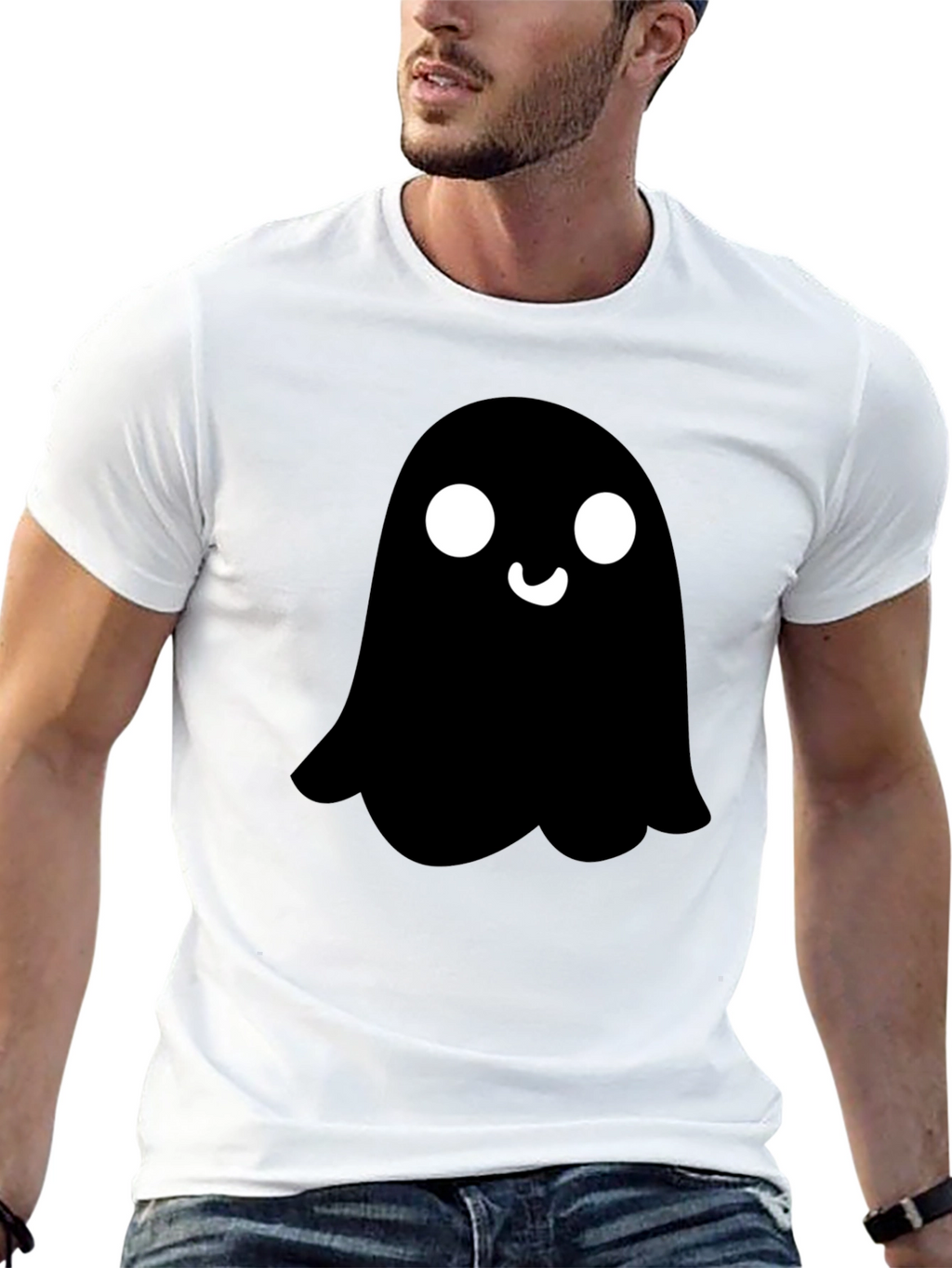 Ghost Graphic Black T-Shirt - Spooky & Stylish