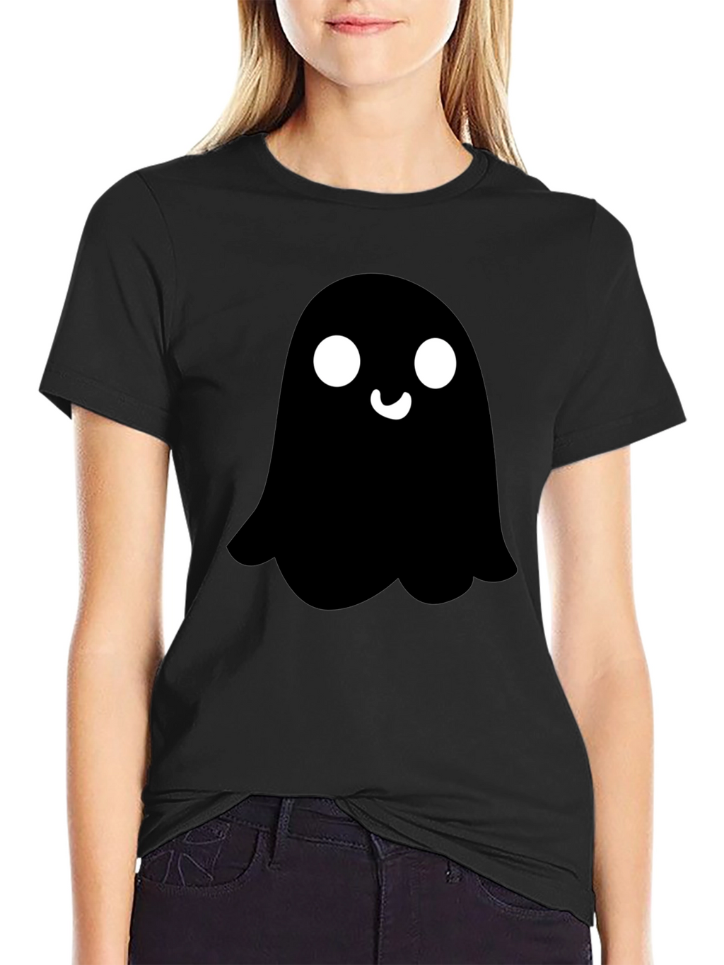 Ghost Graphic Black T-Shirt - Spooky & Stylish