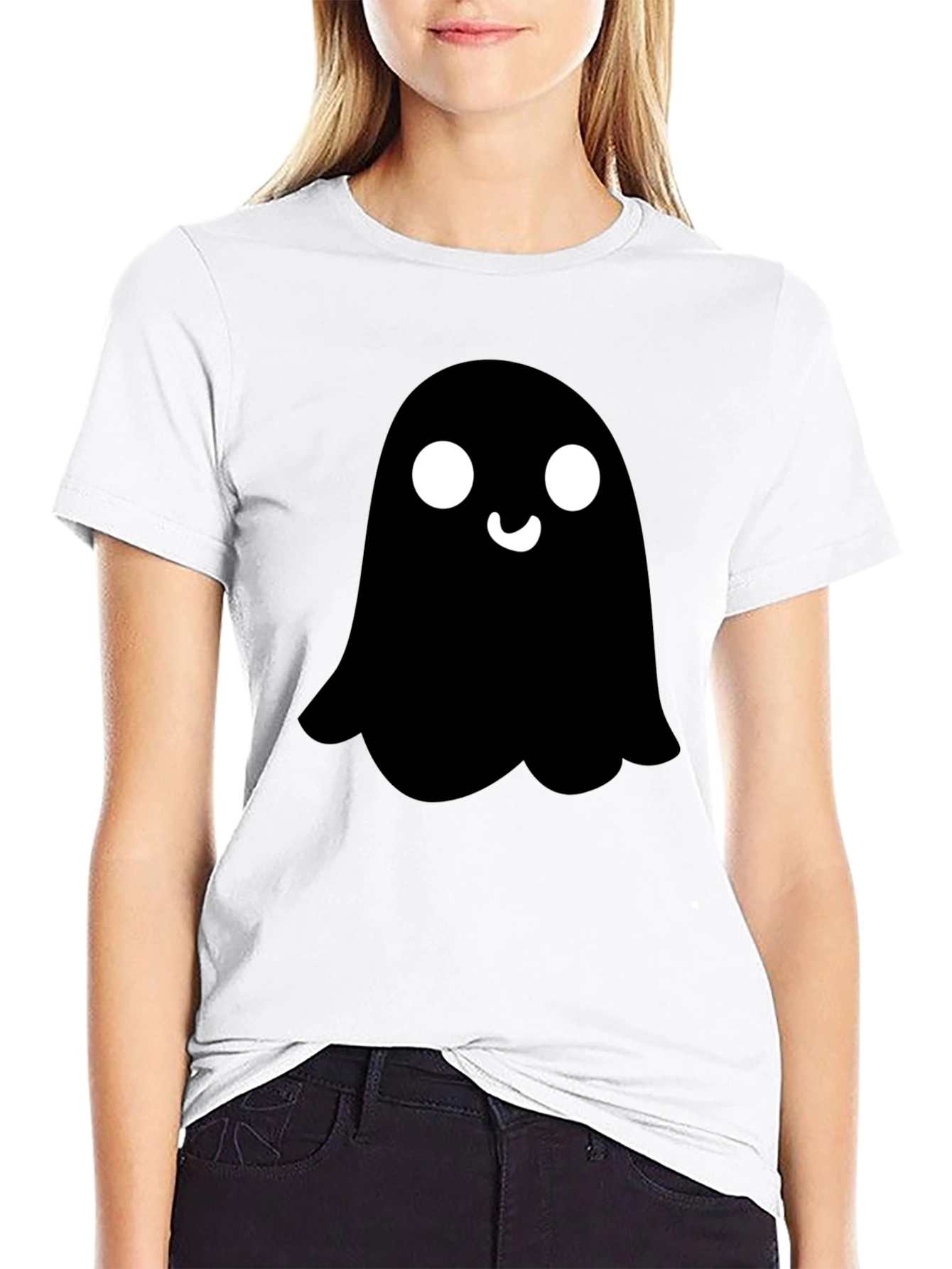 Ghost Graphic Black T-Shirt - Spooky & Stylish