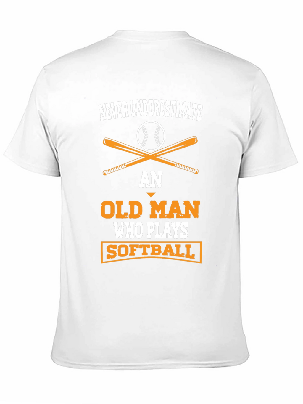 Never Underestimate Old Man Softball T-Shirt