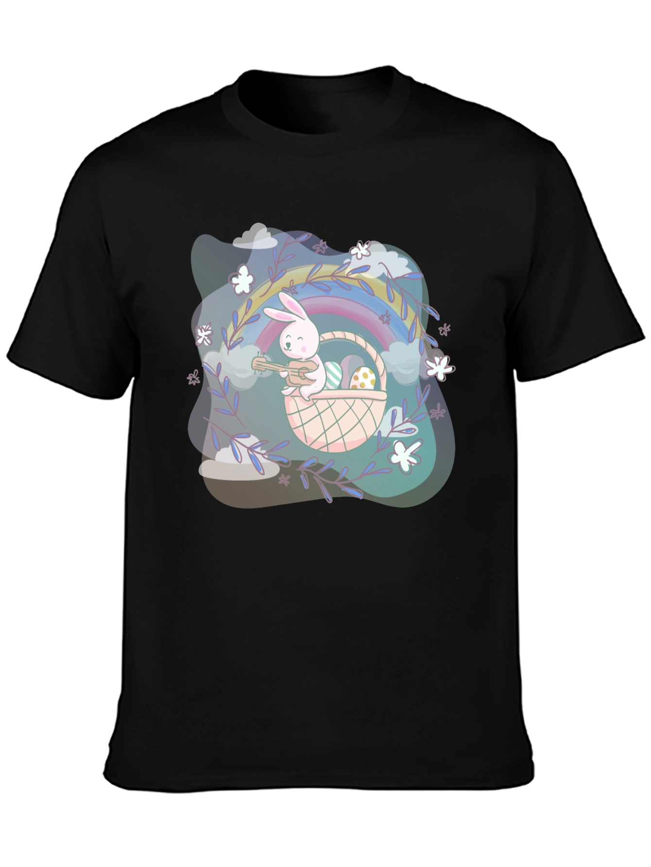 Easter Bunny Rainbow Basket T-Shirt