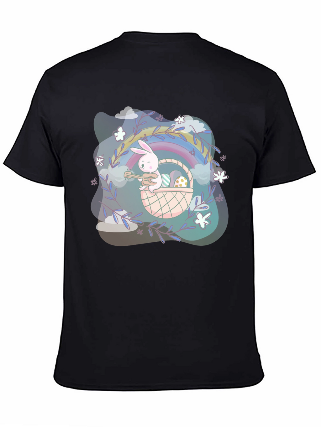 Easter Bunny Rainbow Basket T-Shirt