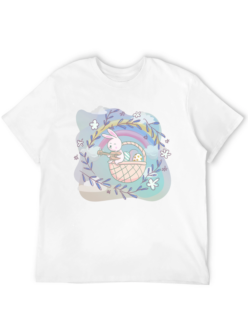 Easter Bunny Rainbow Basket T-Shirt