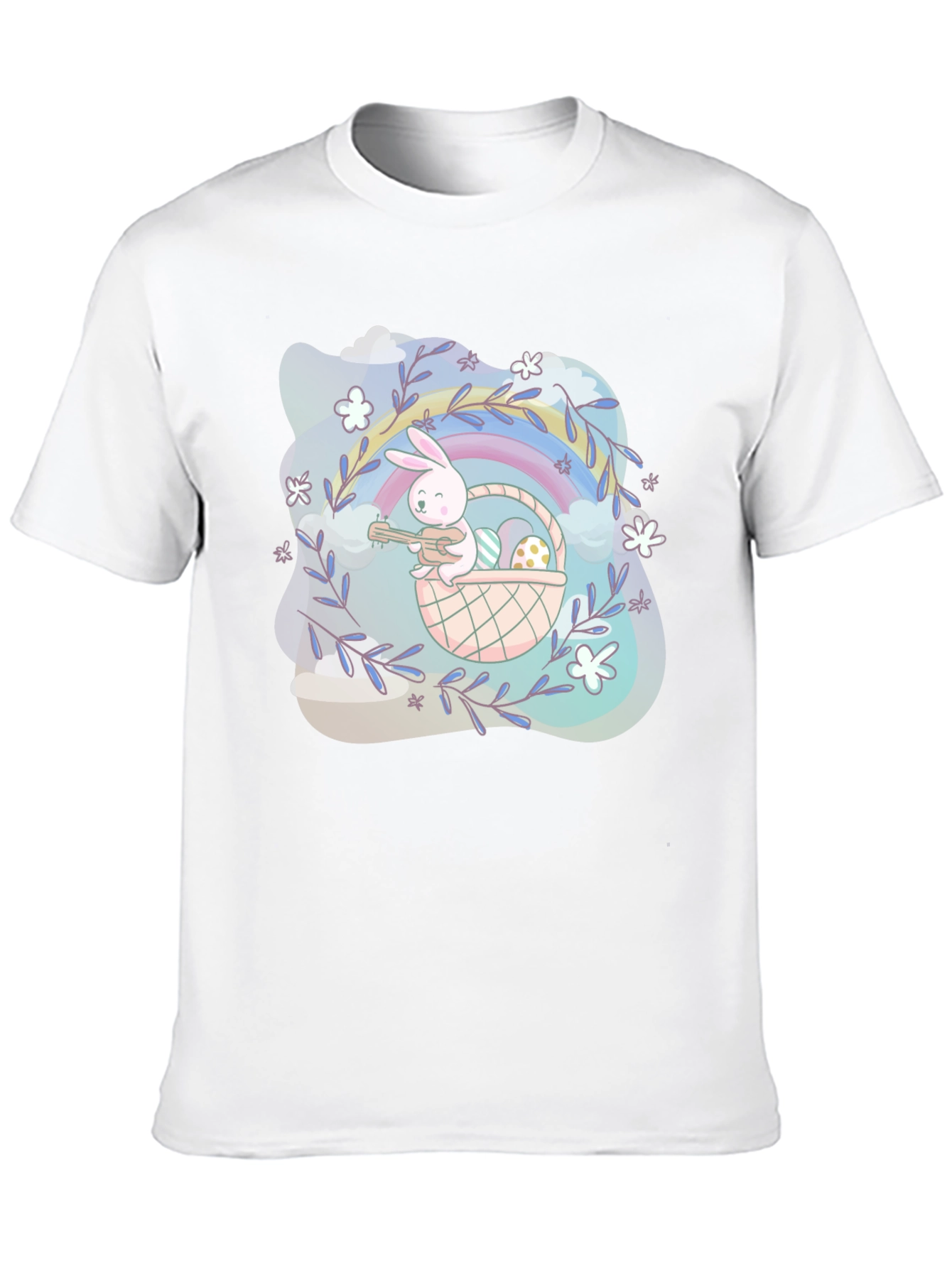 Easter Bunny Rainbow Basket T-Shirt