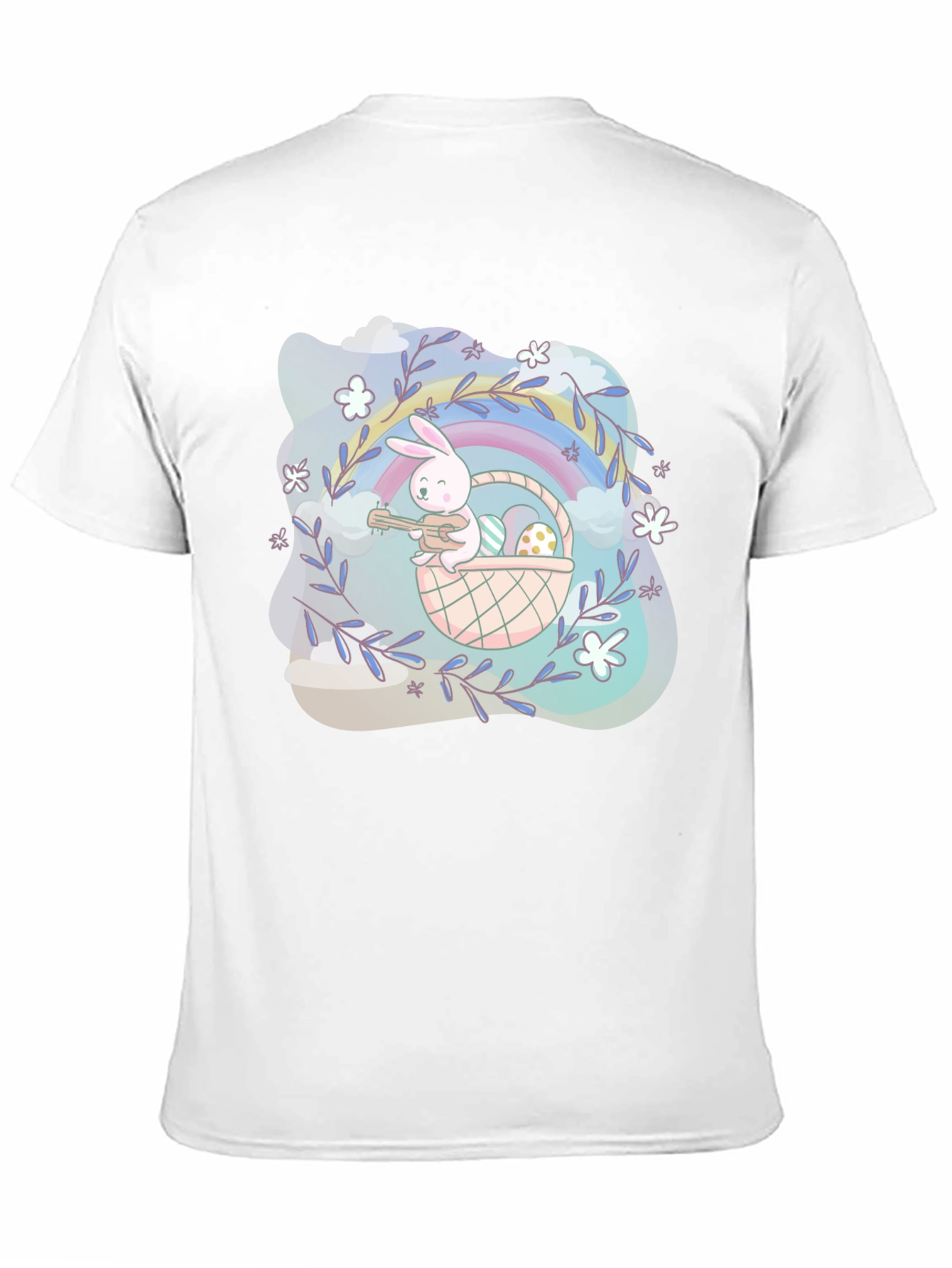 Easter Bunny Rainbow Basket T-Shirt