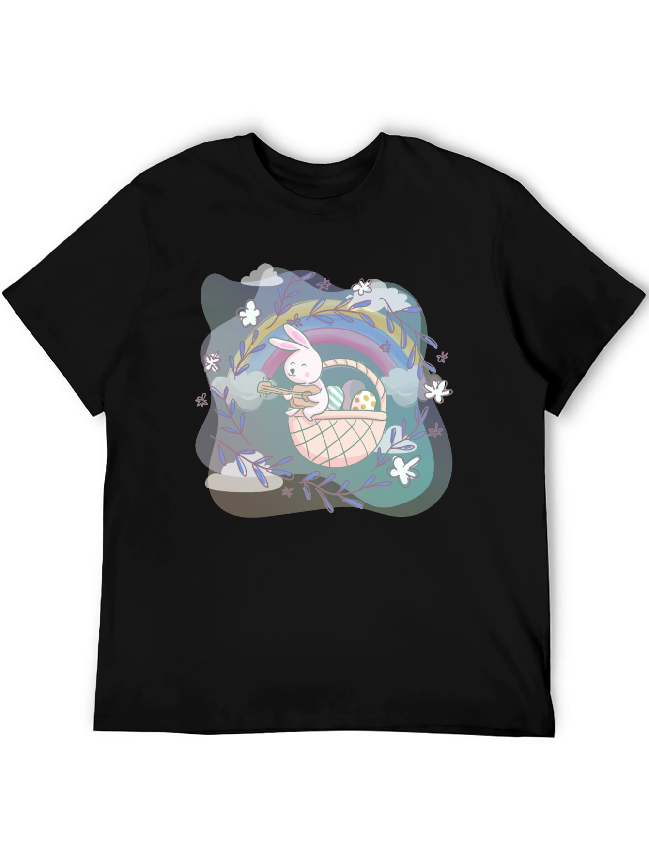 Easter Bunny Rainbow Basket T-Shirt