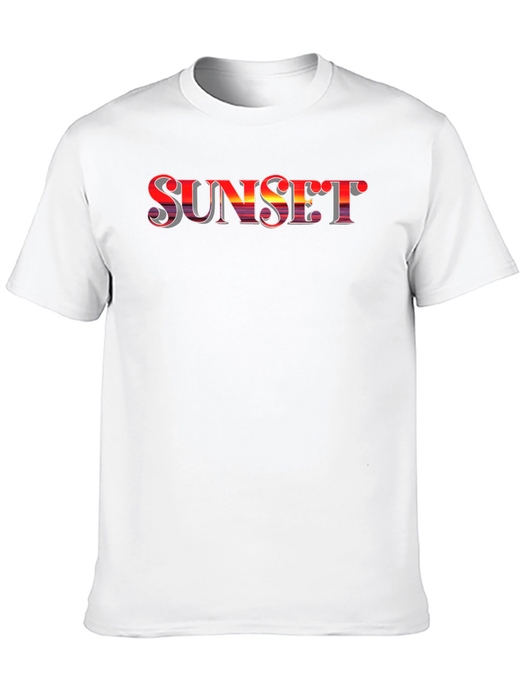 Sunset Graphic Tee - Stylish Black Cotton T-Shirt