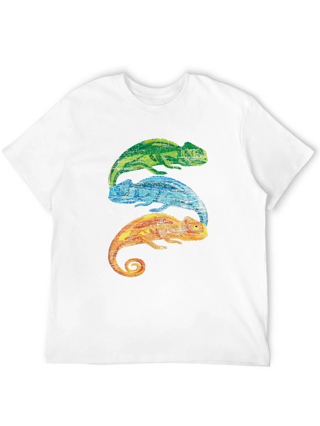 Chameleon Stack Graphic Tee - Cool Lizard Shirt