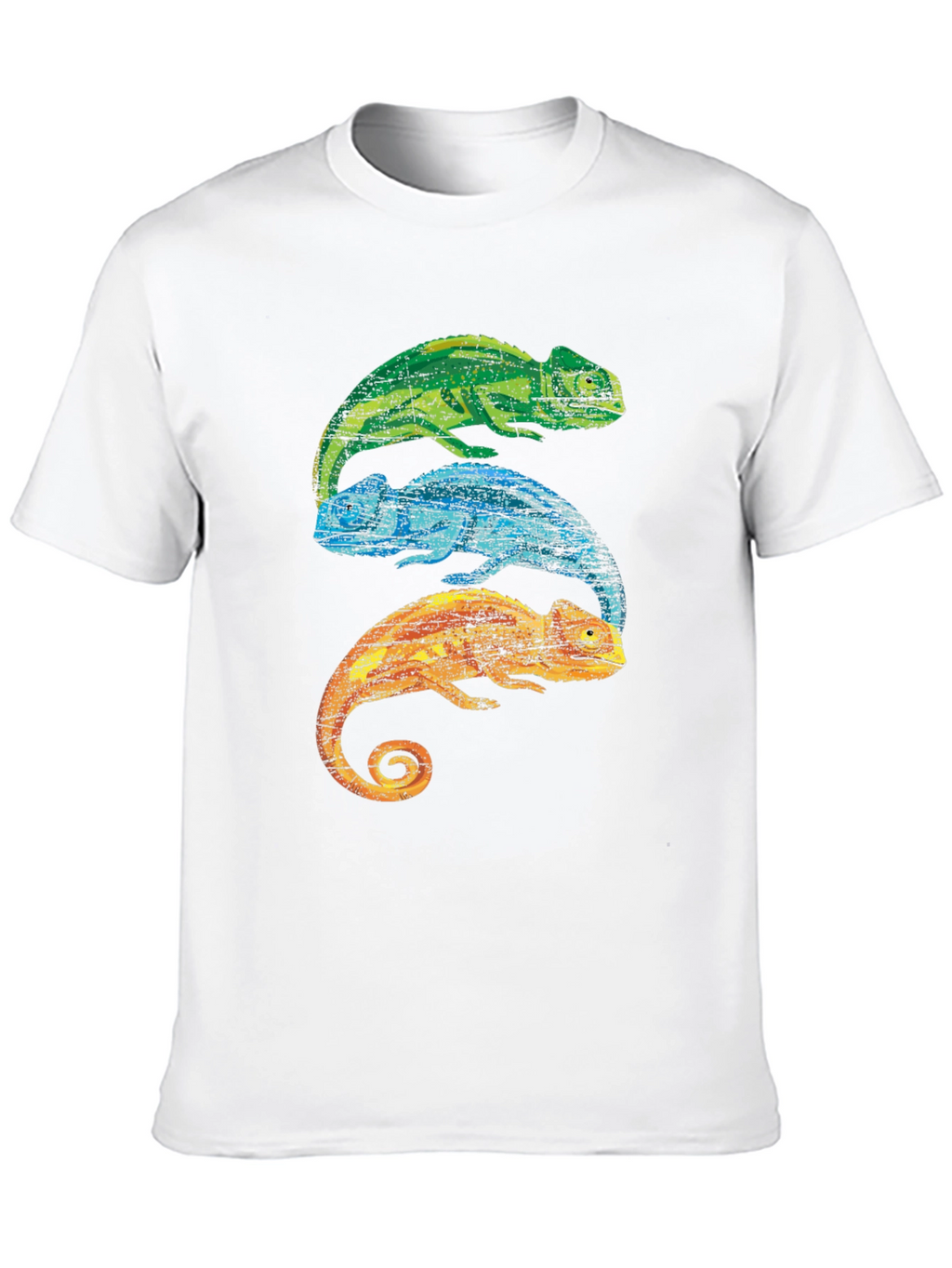 Chameleon Stack Graphic Tee - Cool Lizard Shirt