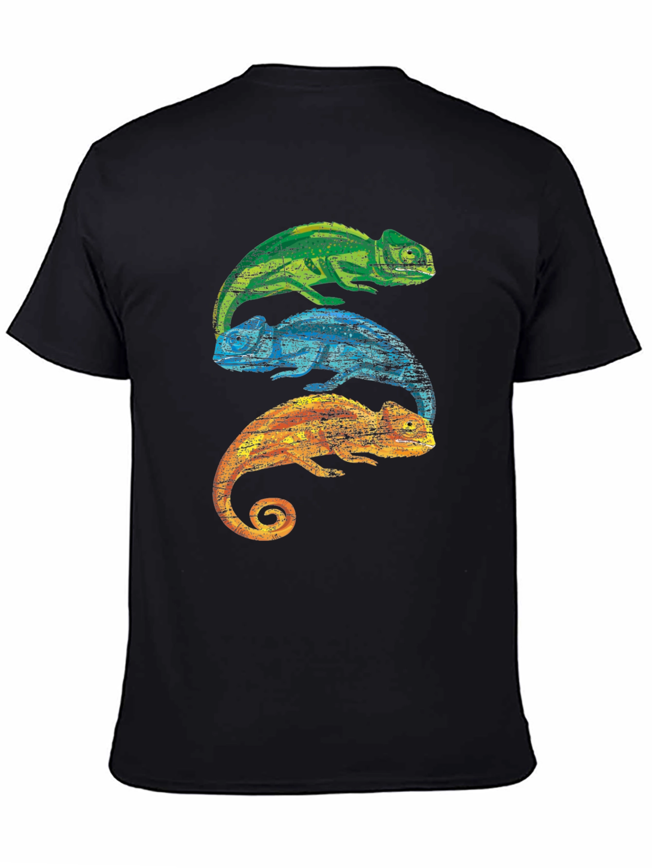 Chameleon Stack Graphic Tee - Cool Lizard Shirt