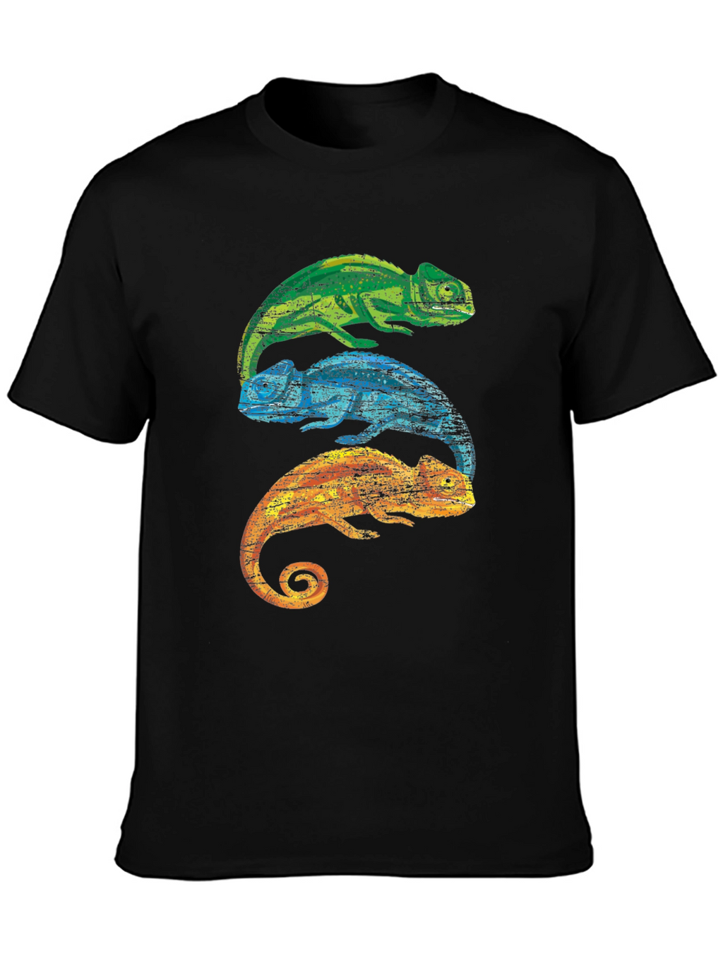 Chameleon Stack Graphic Tee - Cool Lizard Shirt